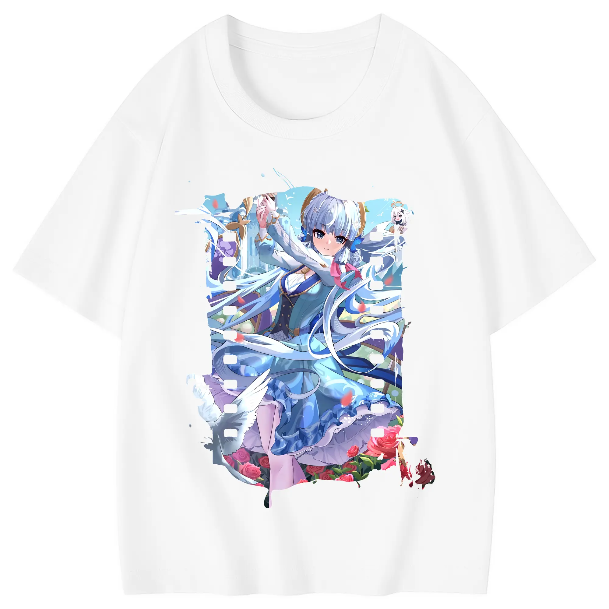 原 神 グッズ 神里綾華 - 綿100％ キッズTシャツ ・ フロントプリント ・ 快適 通気性 ・ スポーツ カジュアル 散歩用