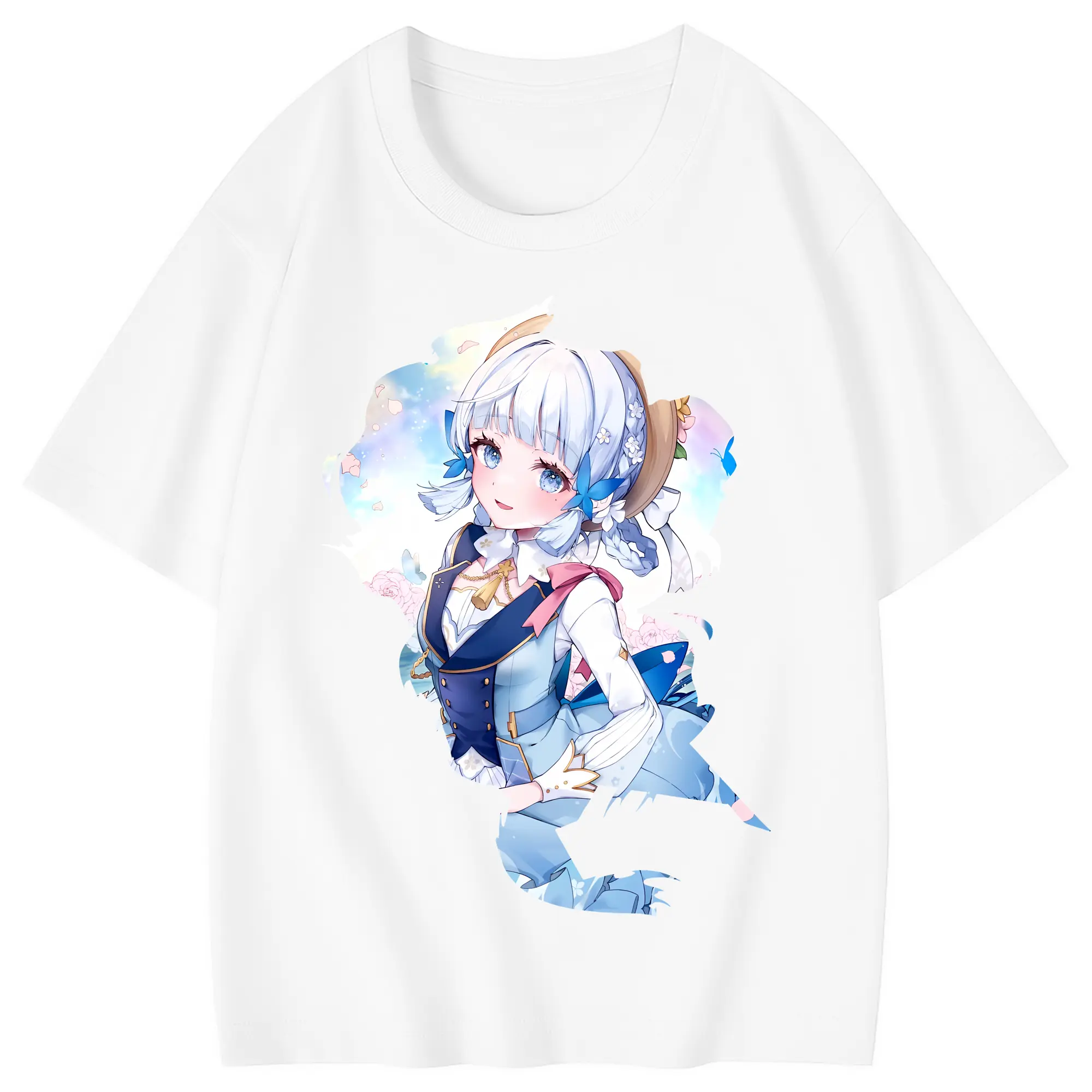 原 神 グッズ 神里綾華 - 綿100％ キッズTシャツ ・ フロントプリント ・ 快適 通気性 ・ スポーツ カジュアル 散歩用