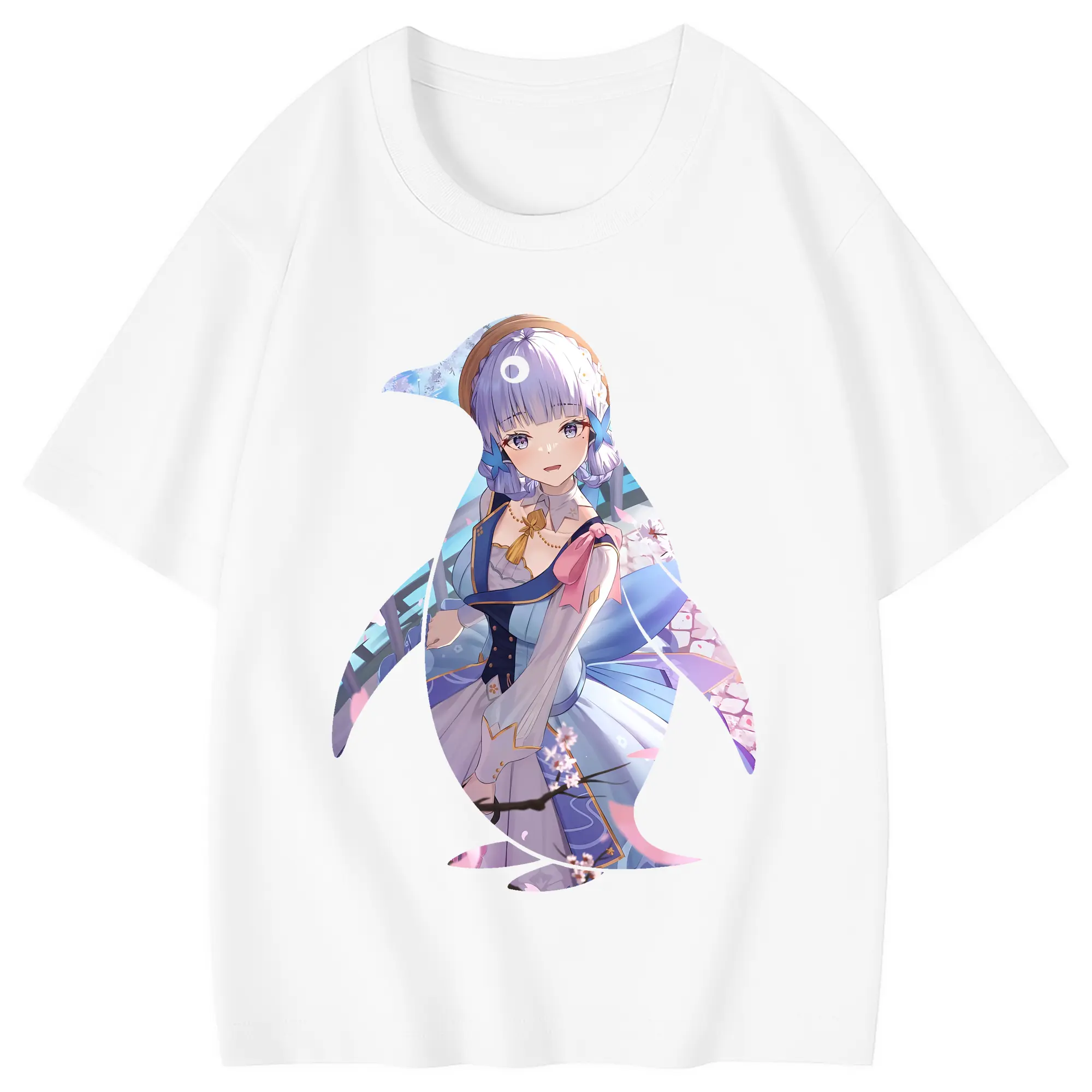 原 神 グッズ 神里綾華 - 綿100％ キッズTシャツ ・ フロントプリント ・ 快適 通気性 ・ スポーツ カジュアル 散歩用
