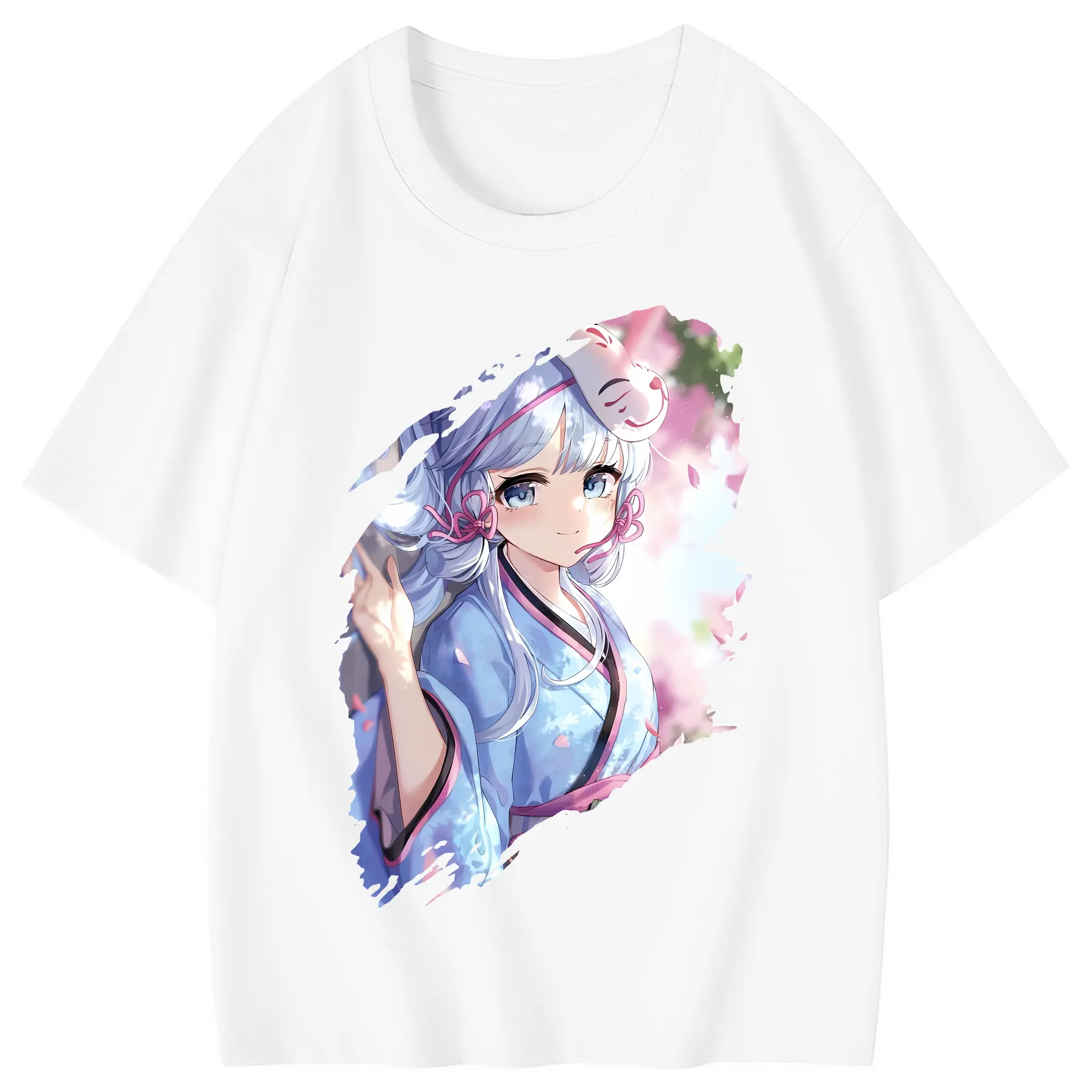 原 神 グッズ 神里綾華 - 綿100％ キッズTシャツ ・ フロントプリント ・ 快適 通気性 ・ スポーツ カジュアル 散歩用