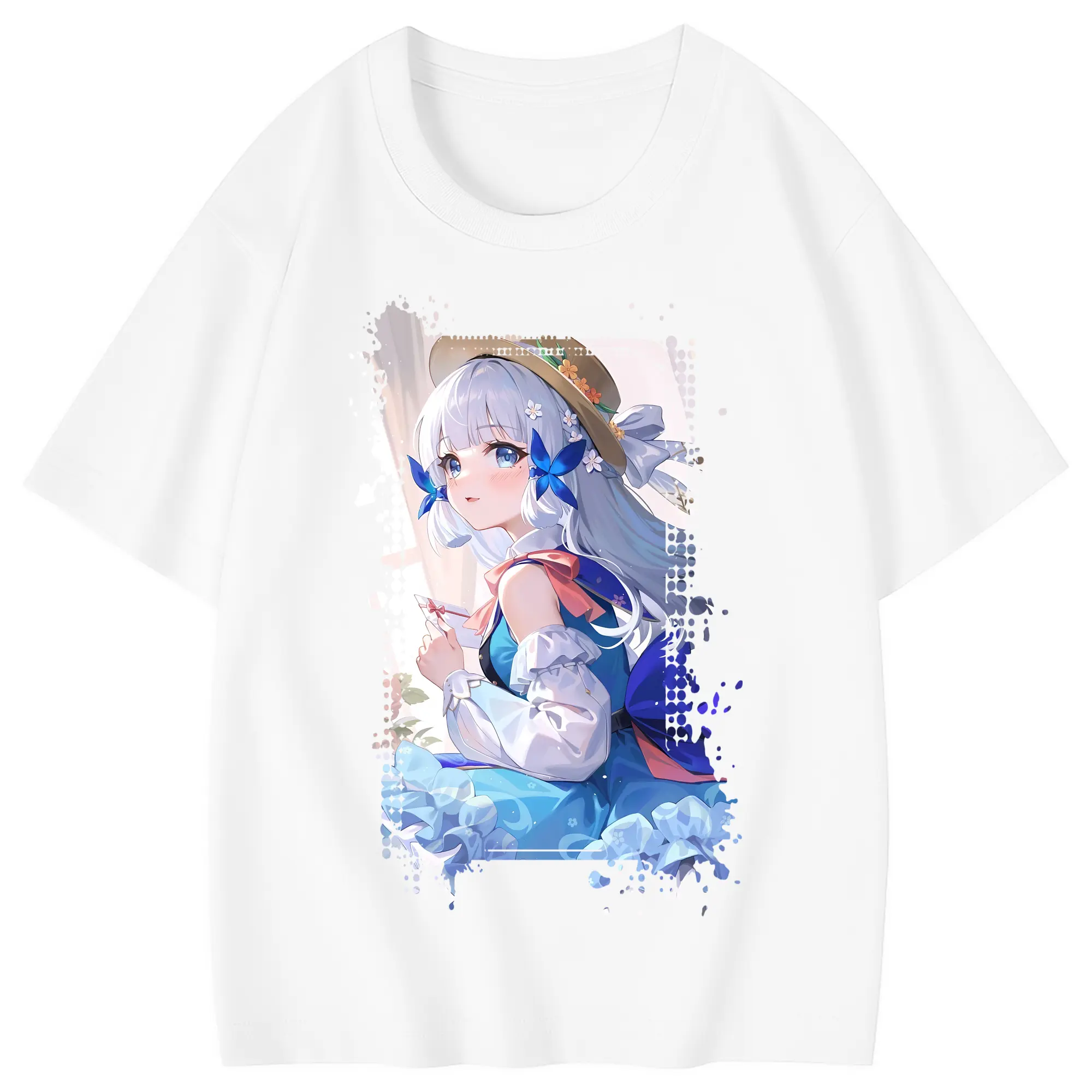 原 神 グッズ 神里綾華 - 綿100％ キッズTシャツ ・ フロントプリント ・ 快適 通気性 ・ スポーツ カジュアル 散歩用