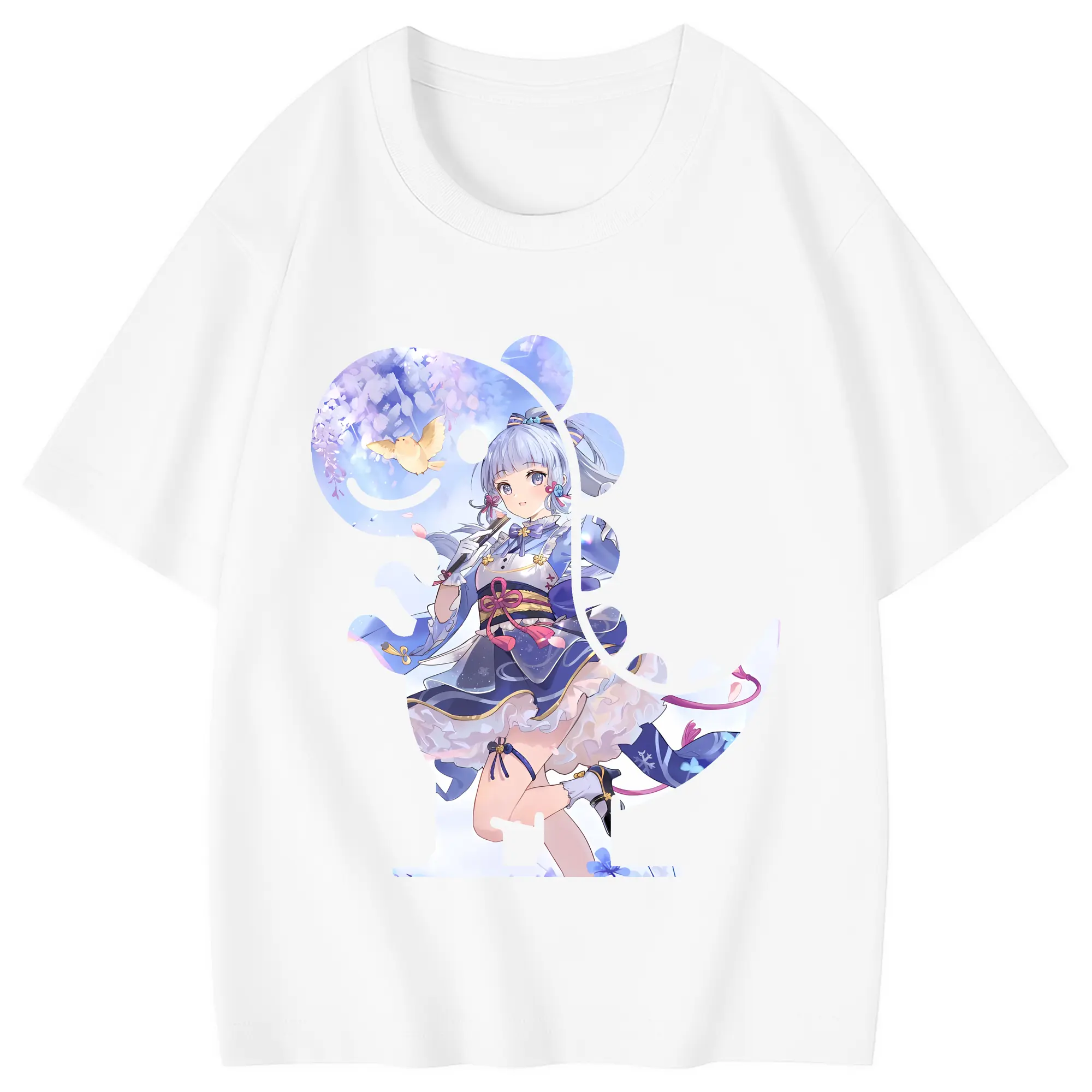 原 神 グッズ 神里綾華 - 綿100％ キッズTシャツ ・ フロントプリント ・ 快適 通気性 ・ スポーツ カジュアル 散歩用