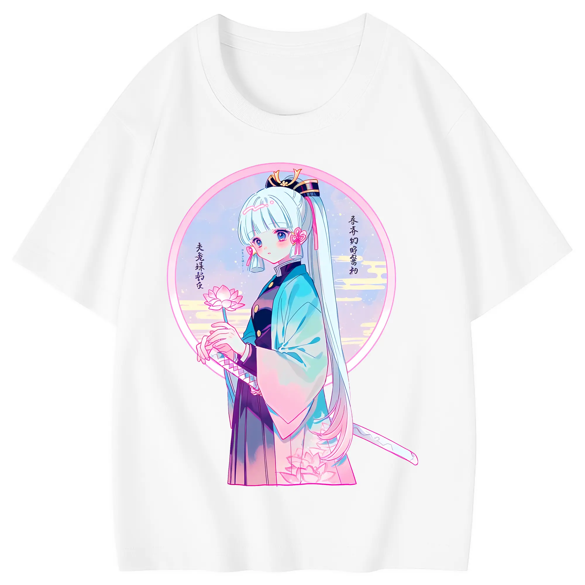 原 神 グッズ 神里綾華 - 綿100％ キッズTシャツ ・ フロントプリント ・ 快適 通気性 ・ スポーツ カジュアル 散歩用
