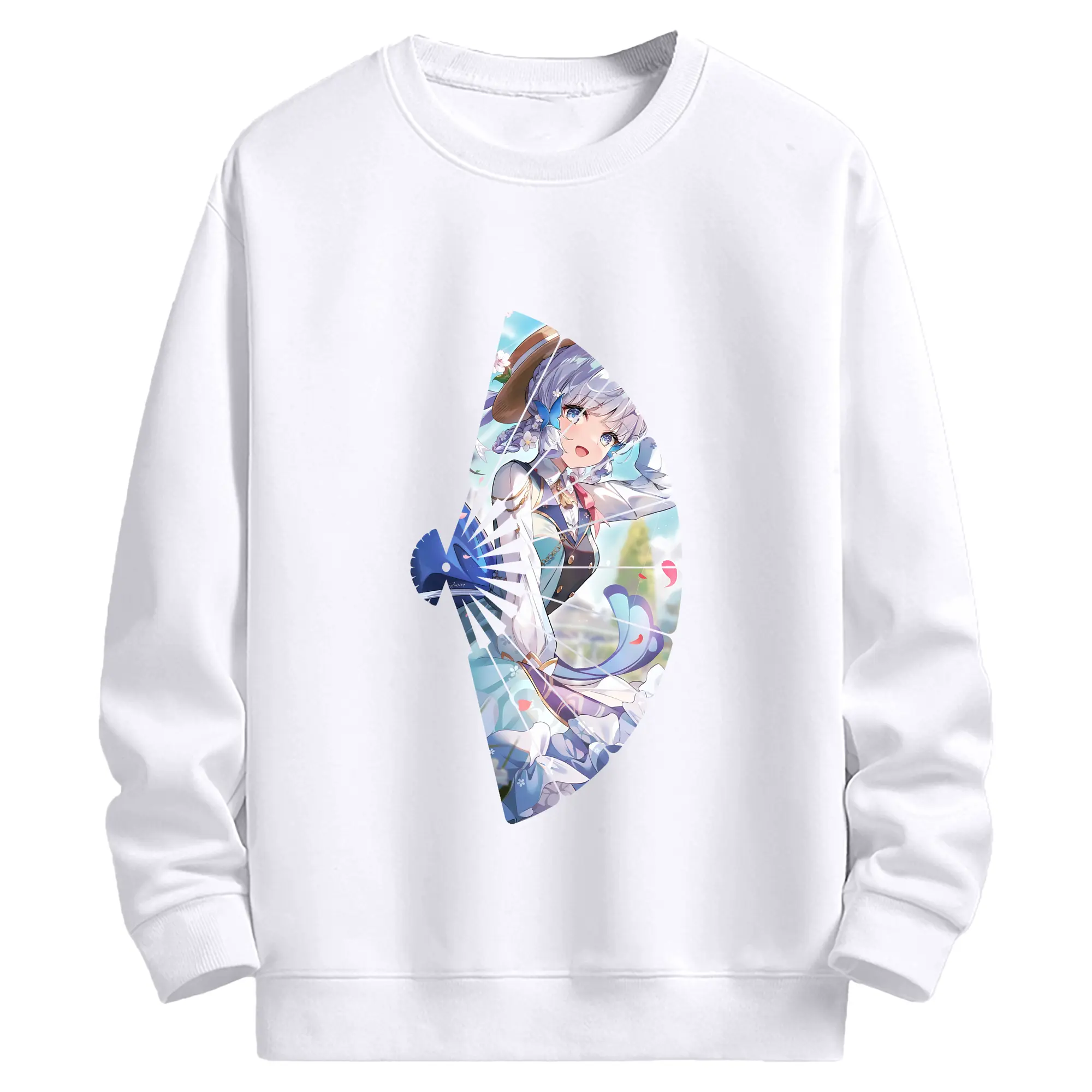 原 神 グッズ 神里綾華 - 高品質 クルーネック スウェット ・ コットン59％ ポリエステル41％ ・ ユニセックス 長袖 トレーナー ・ カジュアル デイリー スポーツ 散歩用