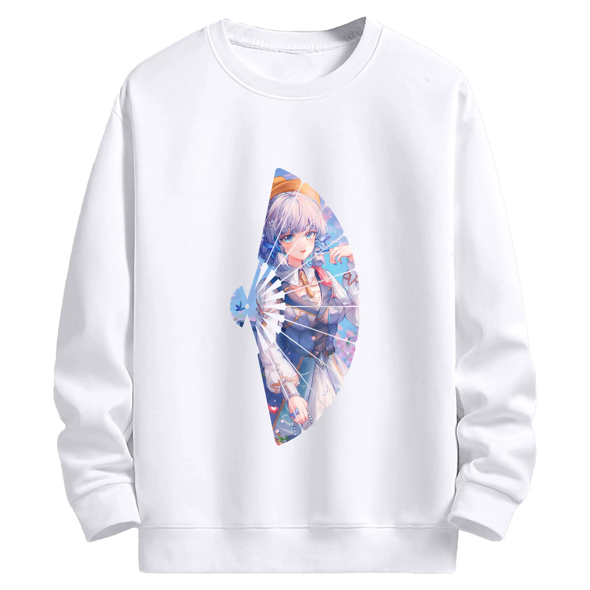 原 神 グッズ 神里綾華 - 高品質 クルーネック スウェット ・ コットン59％ ポリエステル41％ ・ ユニセックス 長袖 トレーナー ・ カジュアル デイリー スポーツ 散歩用