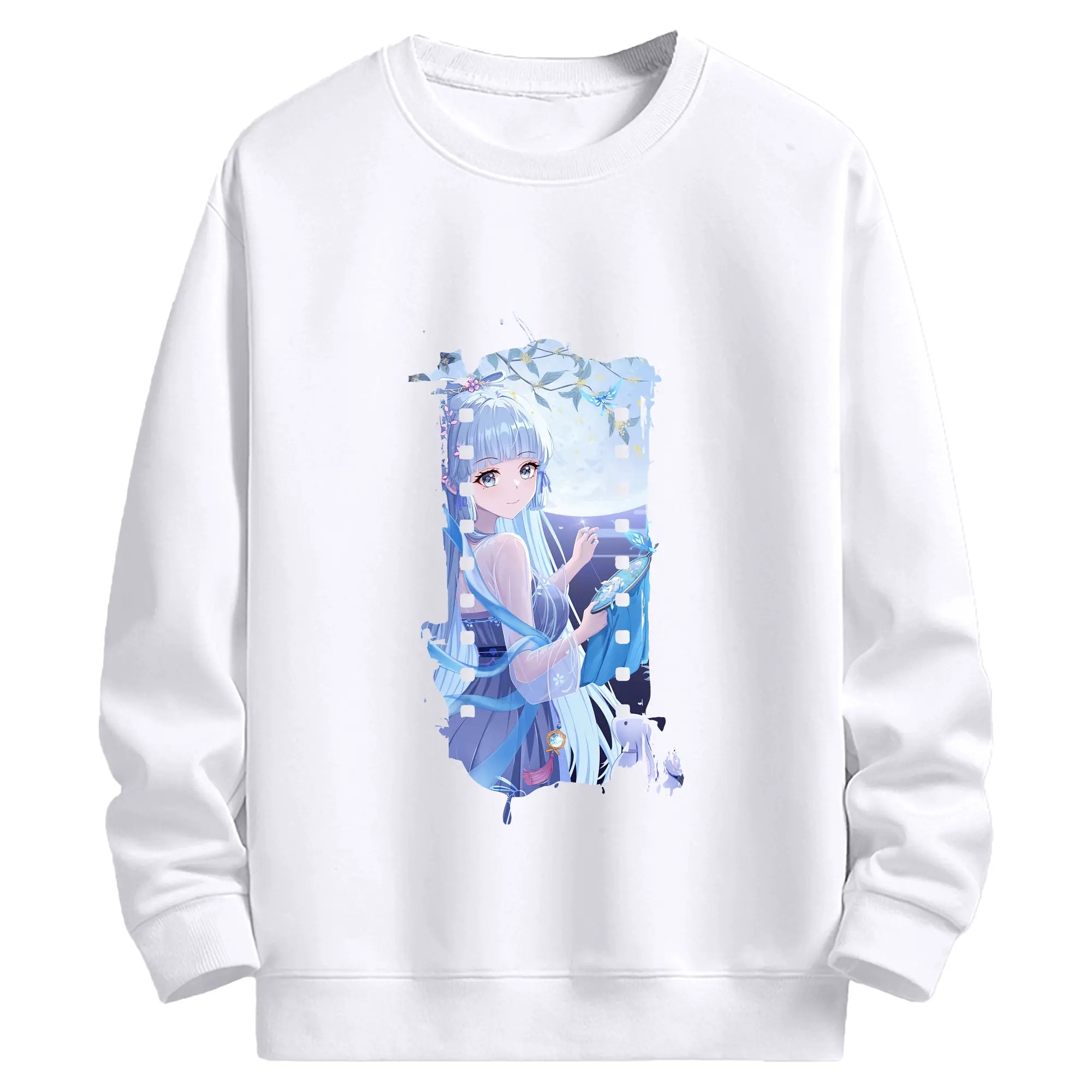 原 神 グッズ 神里綾華 - 高品質 クルーネック スウェット ・ コットン59％ ポリエステル41％ ・ ユニセックス 長袖 トレーナー ・ カジュアル デイリー スポーツ 散歩用