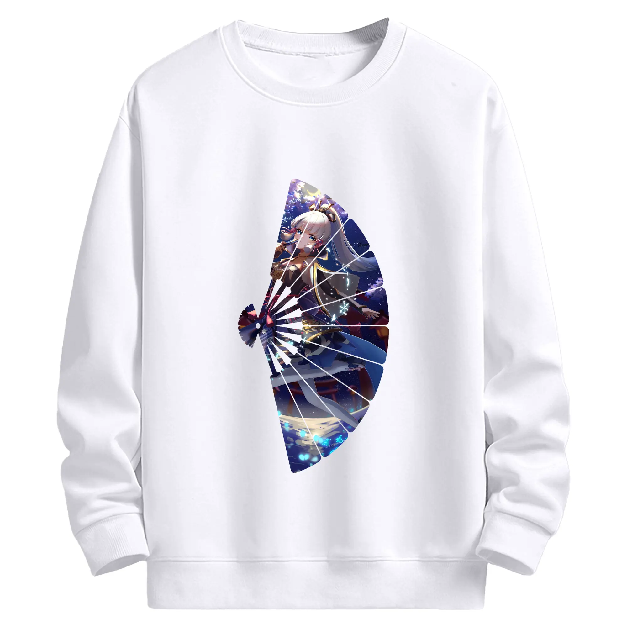 原 神 グッズ 神里綾華 - 高品質 クルーネック スウェット ・ コットン59％ ポリエステル41％ ・ ユニセックス 長袖 トレーナー ・ カジュアル デイリー スポーツ 散歩用