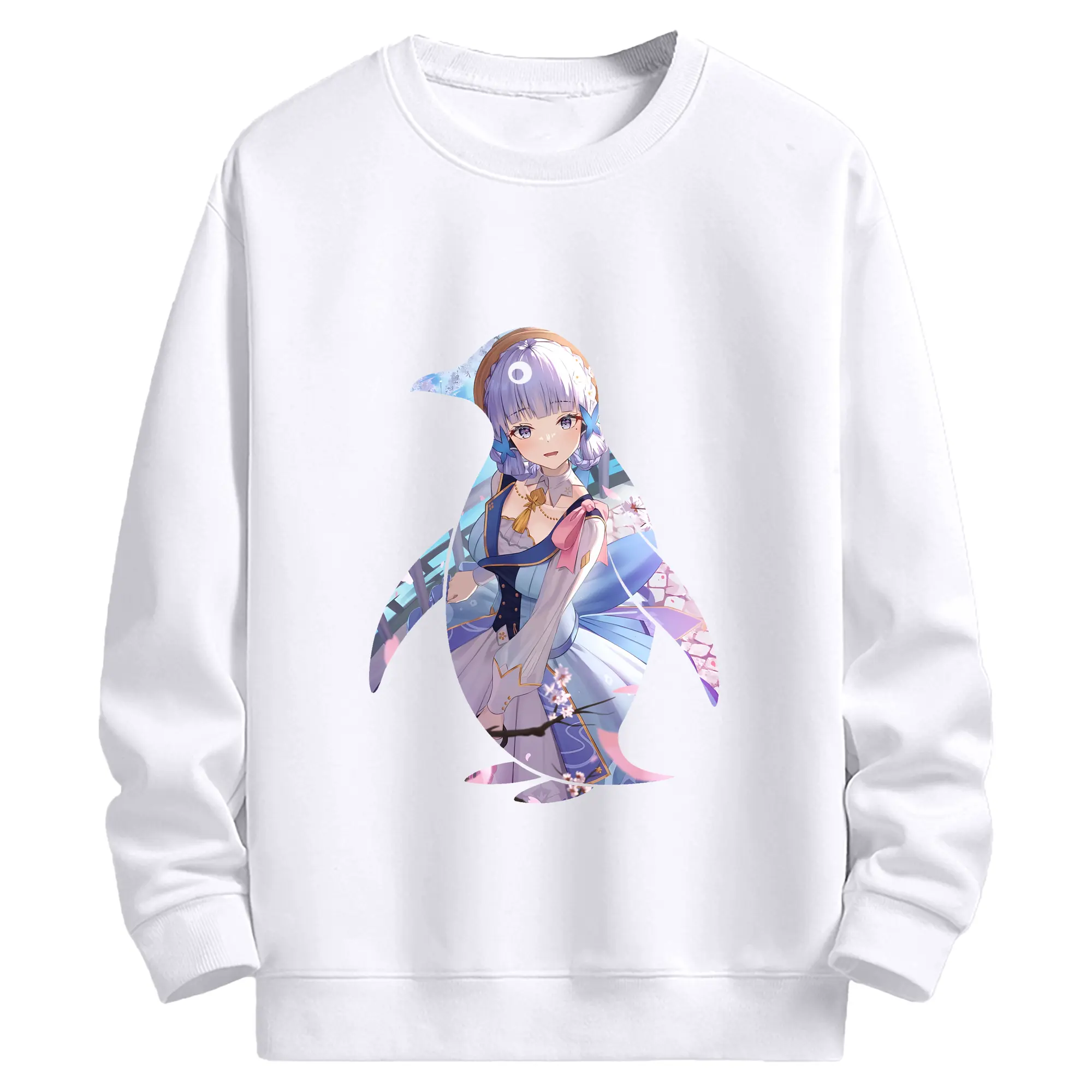 原 神 グッズ 神里綾華 - 高品質 クルーネック スウェット ・ コットン59％ ポリエステル41％ ・ ユニセックス 長袖 トレーナー ・ カジュアル デイリー スポーツ 散歩用