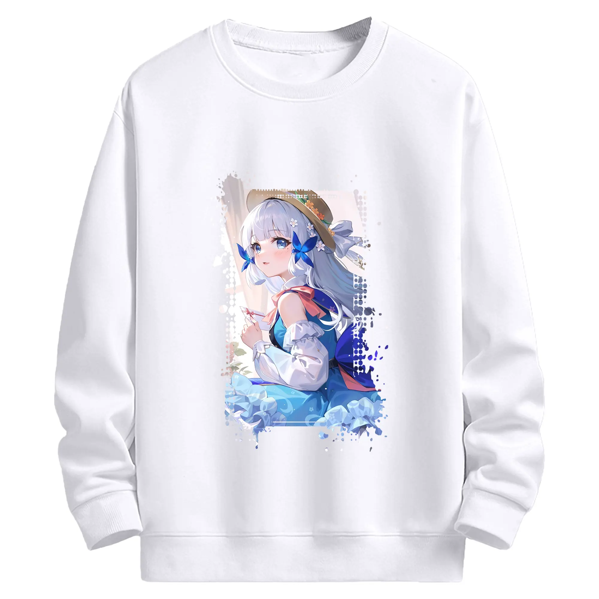 原 神 グッズ 神里綾華 - 高品質 クルーネック スウェット ・ コットン59％ ポリエステル41％ ・ ユニセックス 長袖 トレーナー ・ カジュアル デイリー スポーツ 散歩用