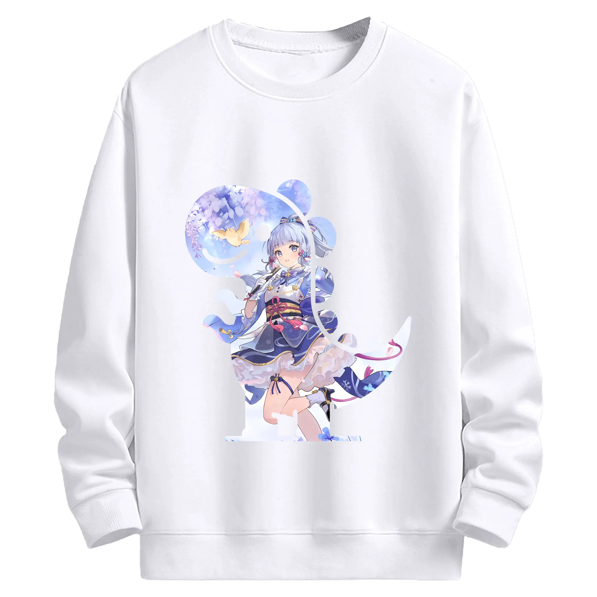 原 神 グッズ 神里綾華 - 高品質 クルーネック スウェット ・ コットン59％ ポリエステル41％ ・ ユニセックス 長袖 トレーナー ・ カジュアル デイリー スポーツ 散歩用