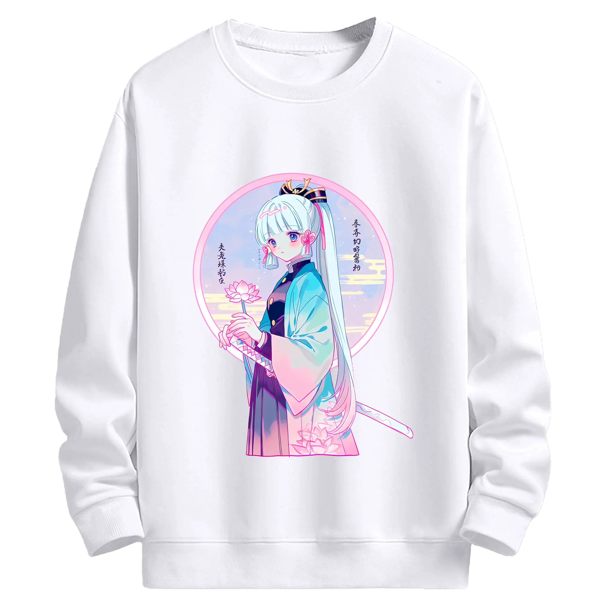 原 神 グッズ 神里綾華 - 高品質 クルーネック スウェット ・ コットン59％ ポリエステル41％ ・ ユニセックス 長袖 トレーナー ・ カジュアル デイリー スポーツ 散歩用