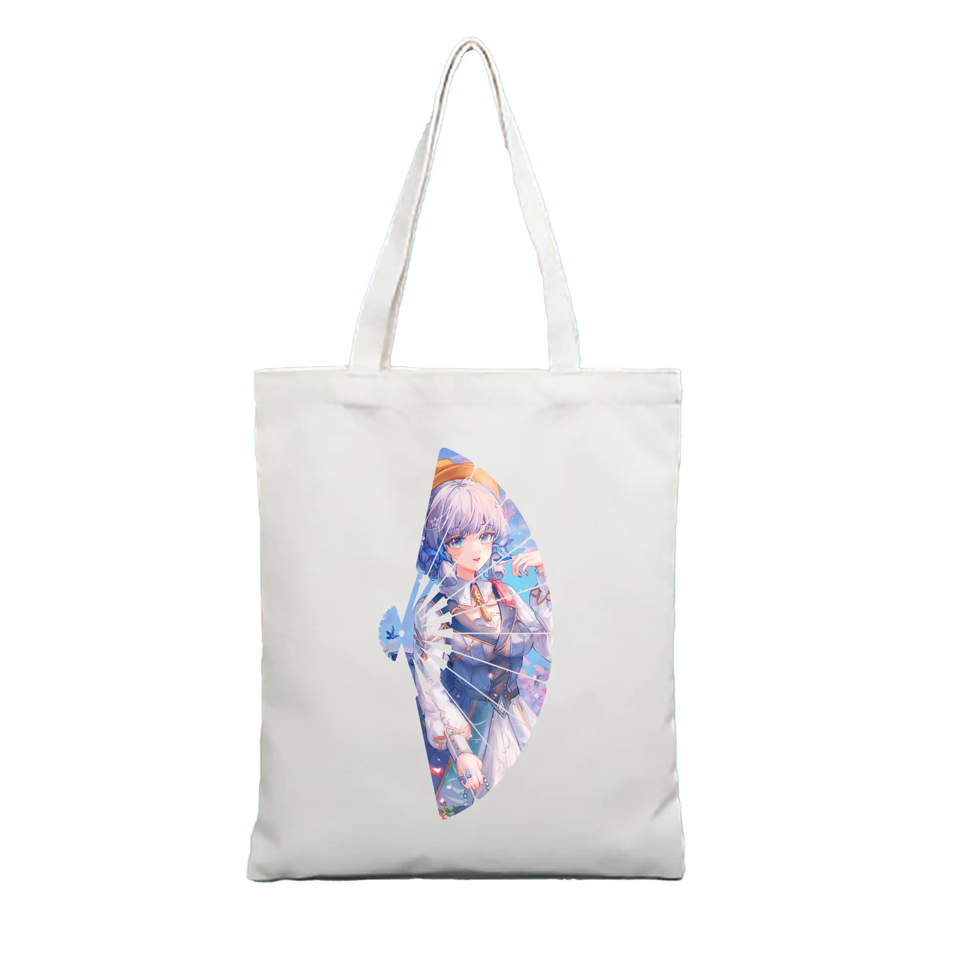 原 神 グッズ 神里綾華 - 縦型キャンバス手提げバッグ（トートバッグ） ・ キャンバス素材 ・ ショッピング用 ・ 軽量 丈夫 お手入れ簡単