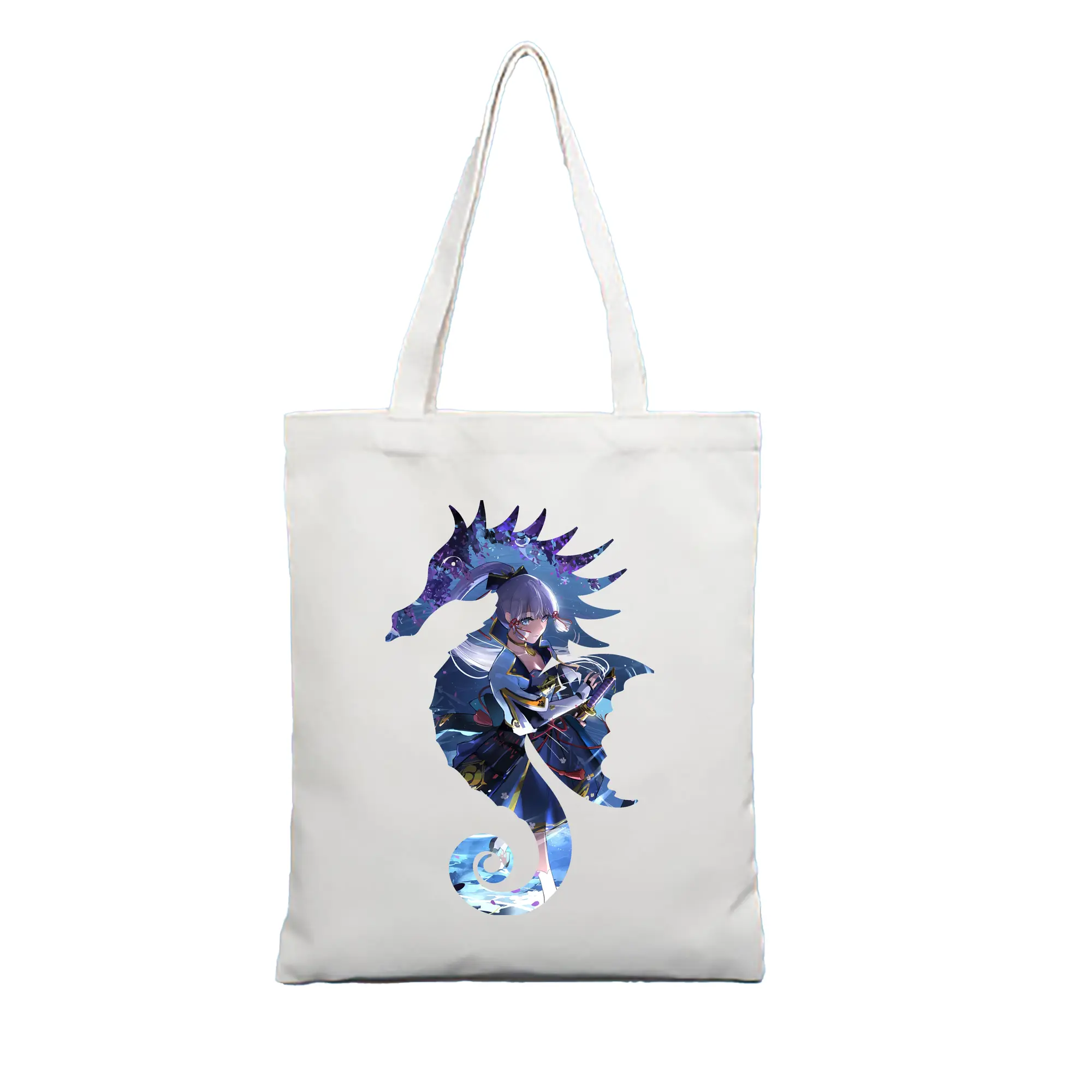 原 神 グッズ 神里綾華 - 縦型キャンバス手提げバッグ（トートバッグ） ・ キャンバス素材 ・ ショッピング用 ・ 軽量 丈夫 お手入れ簡単
