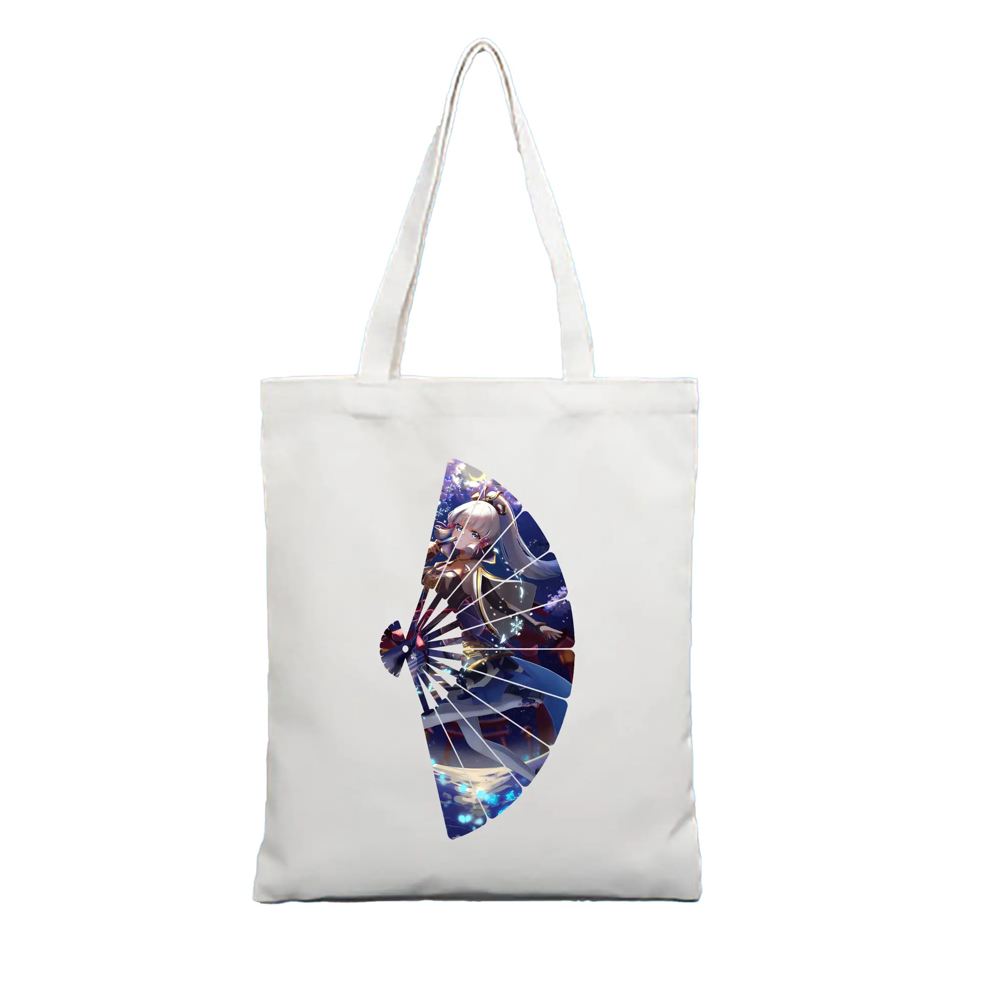 原 神 グッズ 神里綾華 - 縦型キャンバス手提げバッグ（トートバッグ） ・ キャンバス素材 ・ ショッピング用 ・ 軽量 丈夫 お手入れ簡単