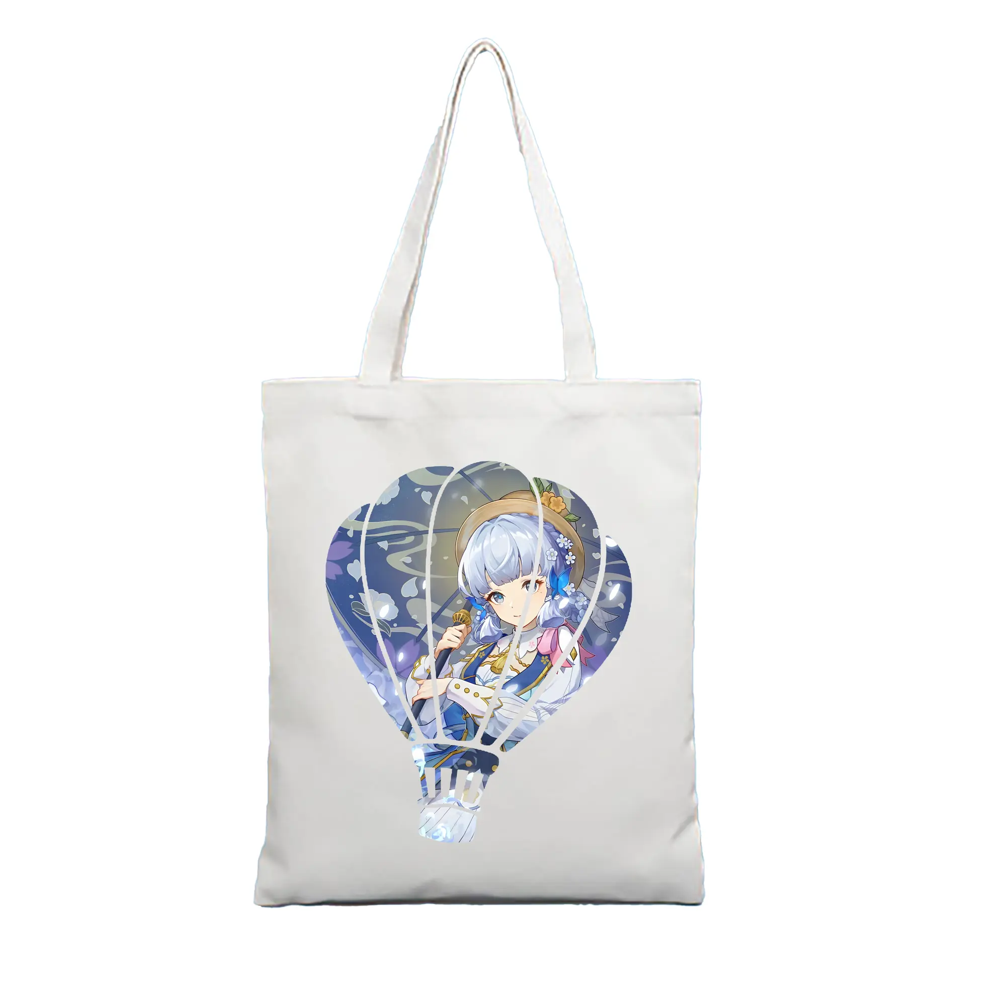 原 神 グッズ 神里綾華 - 縦型キャンバス手提げバッグ（トートバッグ） ・ キャンバス素材 ・ ショッピング用 ・ 軽量 丈夫 お手入れ簡単