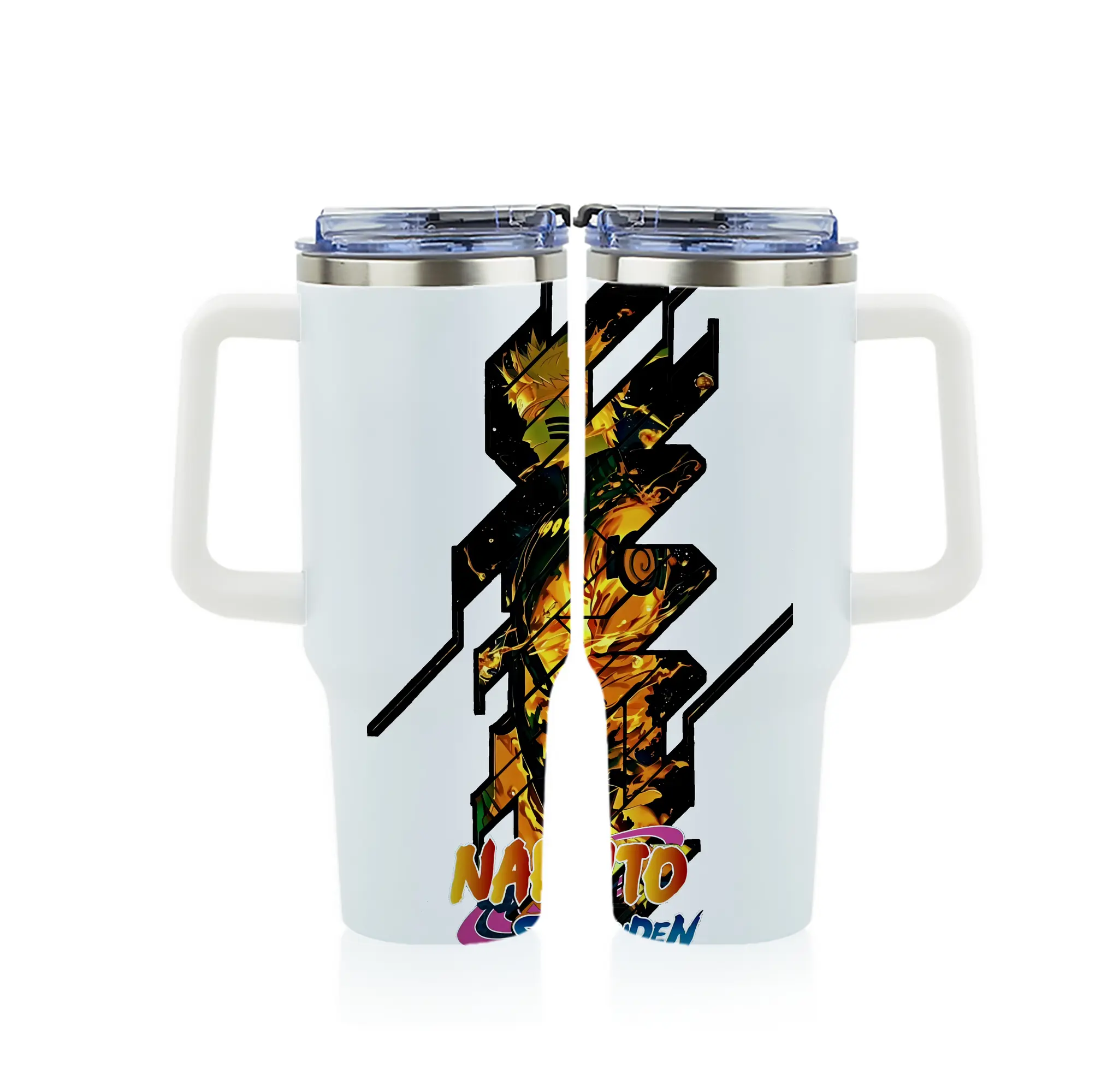 ナルト グッズ うずまき ナルト - 1200mL フルプリント車用タンブラー ・ 304ステンレス 内側 ・ 201ステンレス 外側 ・ 保温 保冷 ・ 通勤 ドライブ アウトドア用