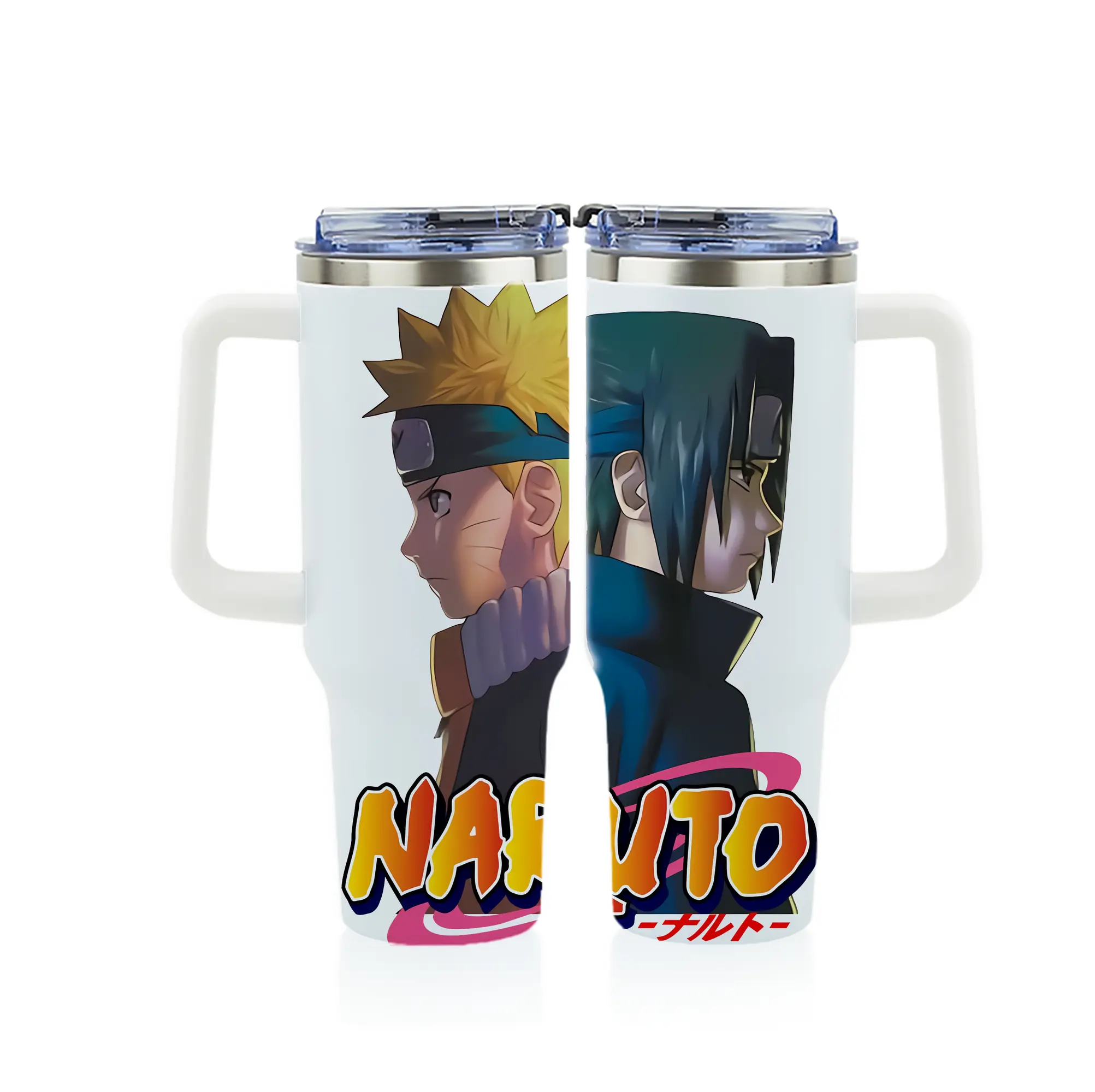 ナルト グッズ うずまき ナルト - 1200mL フルプリント車用タンブラー ・ 304ステンレス 内側 ・ 201ステンレス 外側 ・ 保温 保冷 ・ 通勤 ドライブ アウトドア用