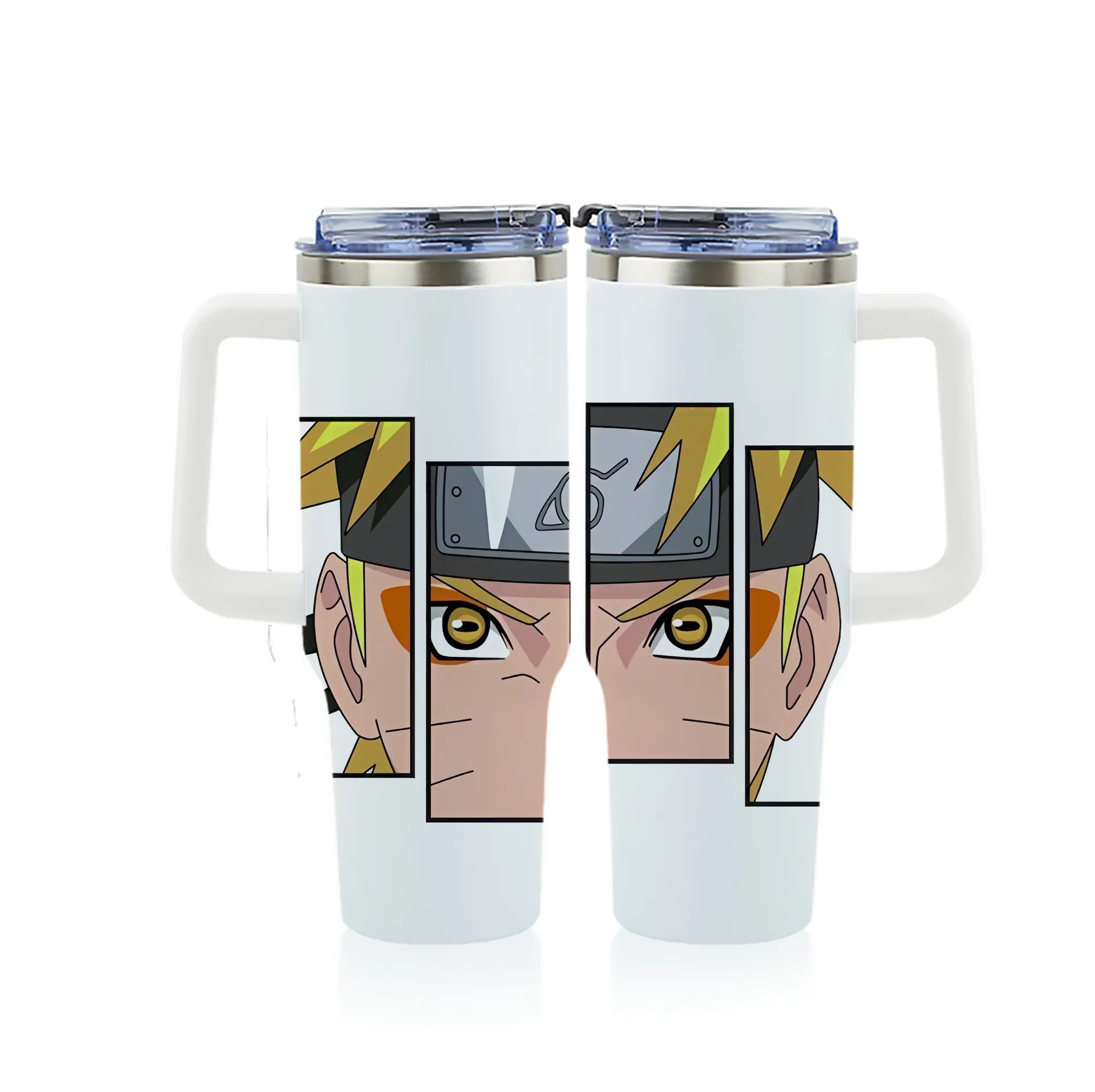 ナルト グッズ うずまき ナルト - 1200mL フルプリント車用タンブラー ・ 304ステンレス 内側 ・ 201ステンレス 外側 ・ 保温 保冷 ・ 通勤 ドライブ アウトドア用