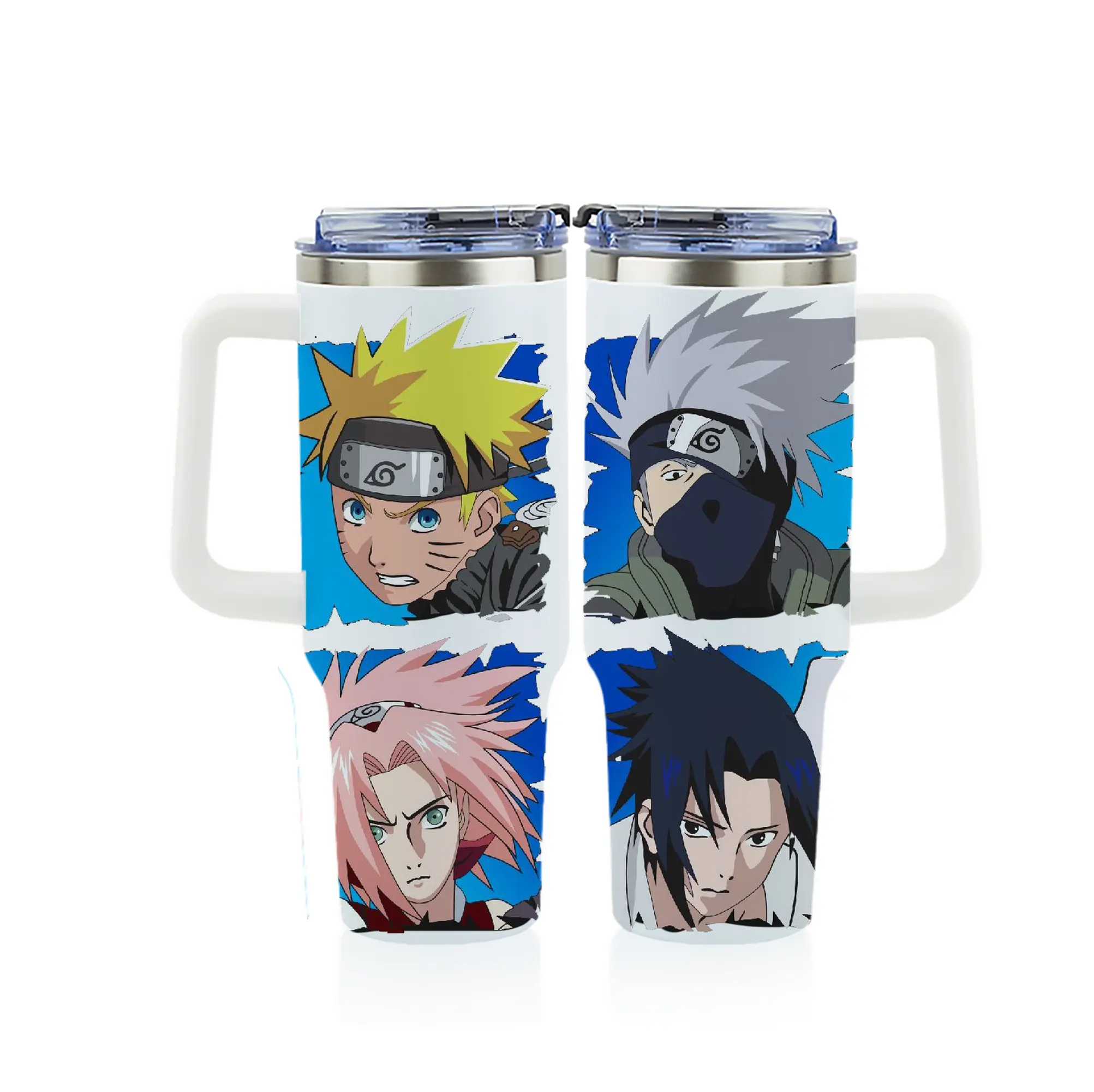 ナルト グッズ うずまき ナルト - 1200mL フルプリント車用タンブラー ・ 304ステンレス 内側 ・ 201ステンレス 外側 ・ 保温 保冷 ・ 通勤 ドライブ アウトドア用