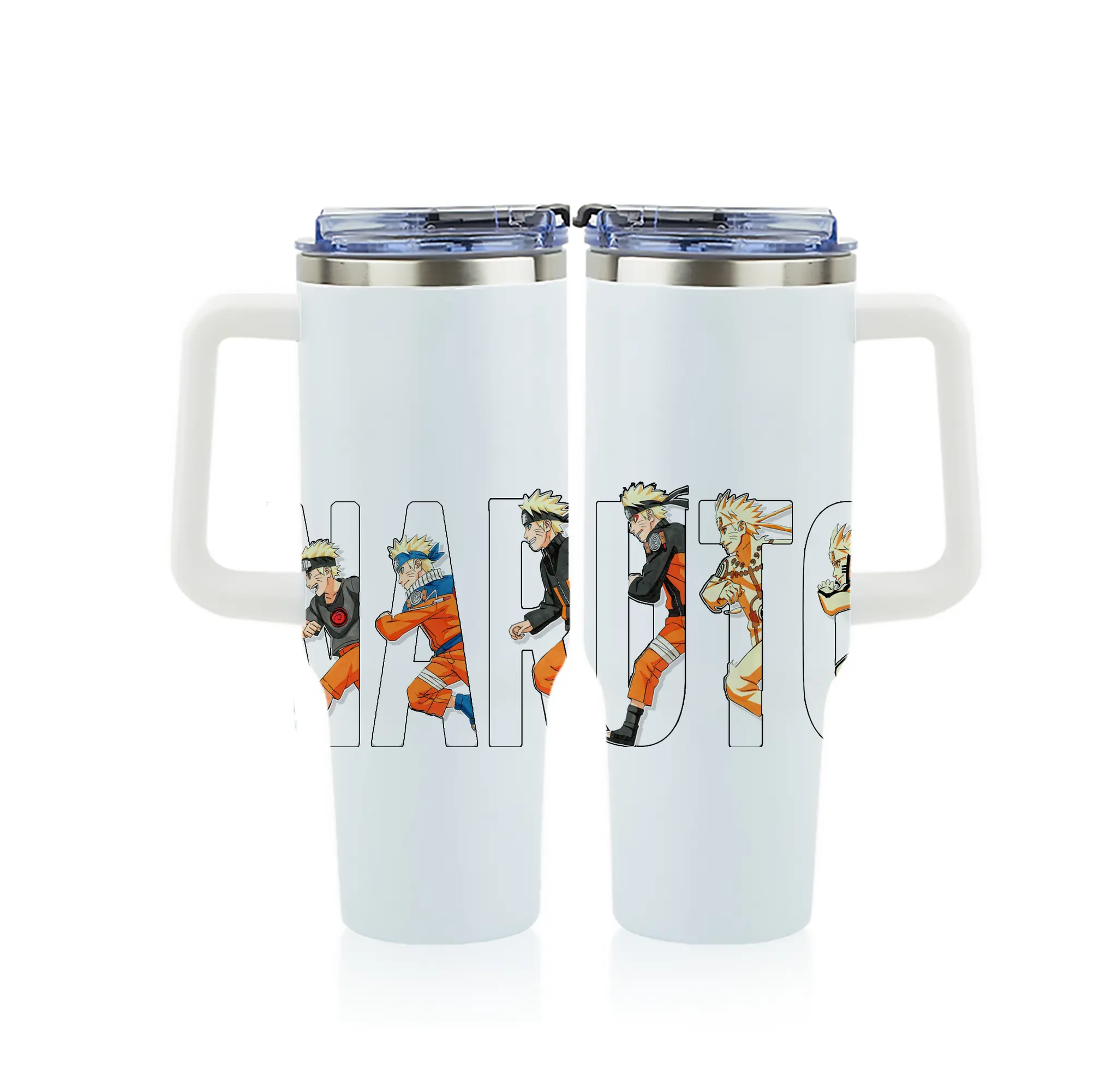 ナルト グッズ うずまき ナルト - 1200mL フルプリント車用タンブラー ・ 304ステンレス 内側 ・ 201ステンレス 外側 ・ 保温 保冷 ・ 通勤 ドライブ アウトドア用