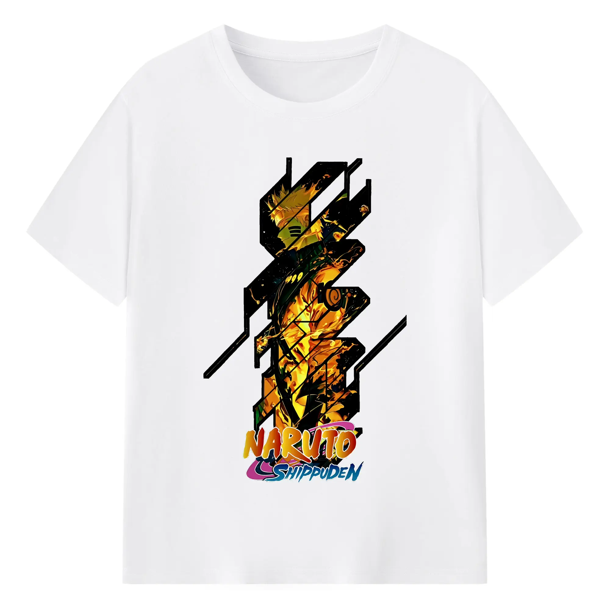 ナルト グッズ うずまき ナルト - 綿100％ 半袖Tシャツ ・ フロントプリント ・ 快適 通気性 ・ 日常使い 散歩 スポーツ用