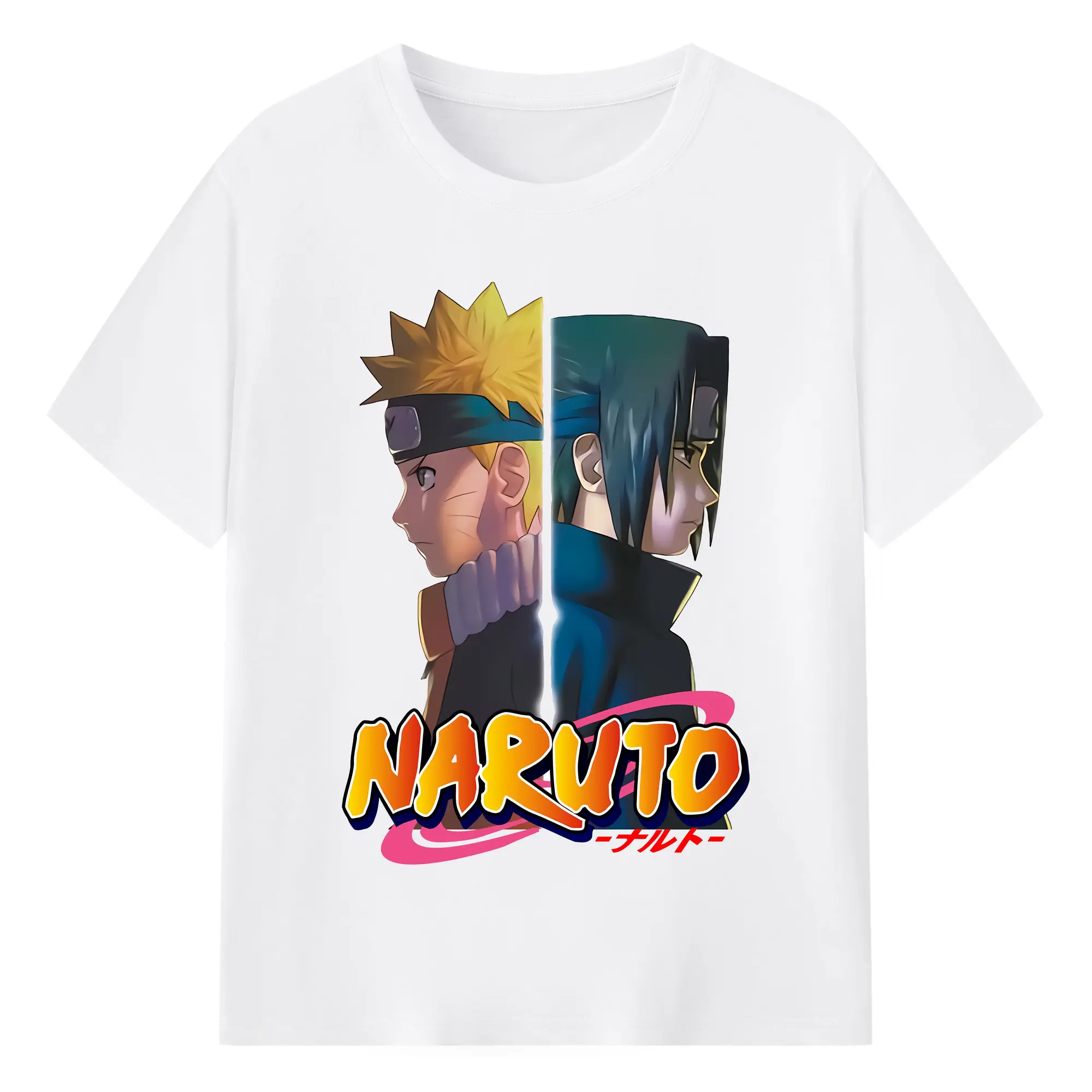 ナルト グッズ うずまき ナルト - 綿100％ 半袖Tシャツ ・ フロントプリント ・ 快適 通気性 ・ 日常使い 散歩 スポーツ用