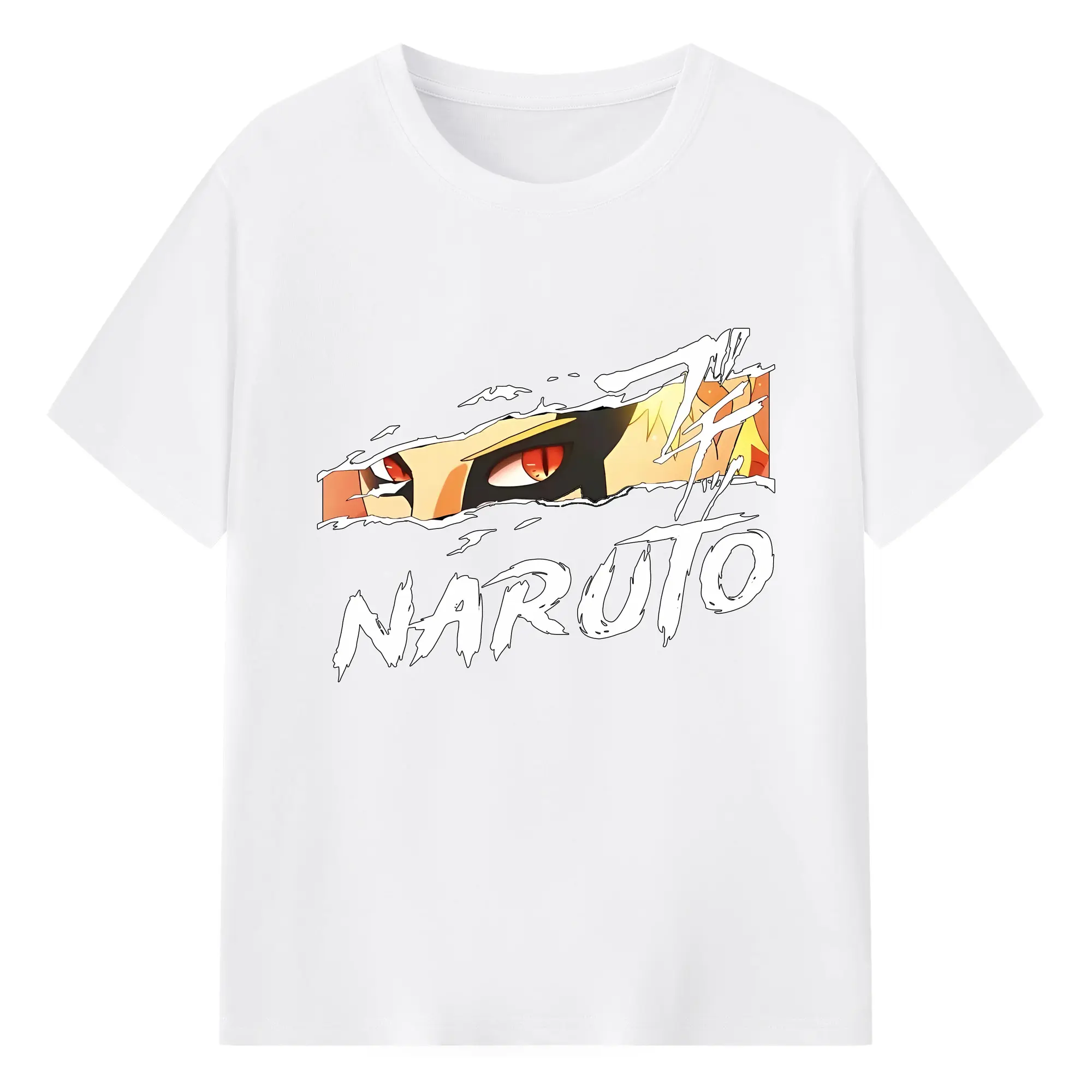 ナルト グッズ うずまき ナルト - 綿100％ 半袖Tシャツ ・ フロントプリント ・ 快適 通気性 ・ 日常使い 散歩 スポーツ用