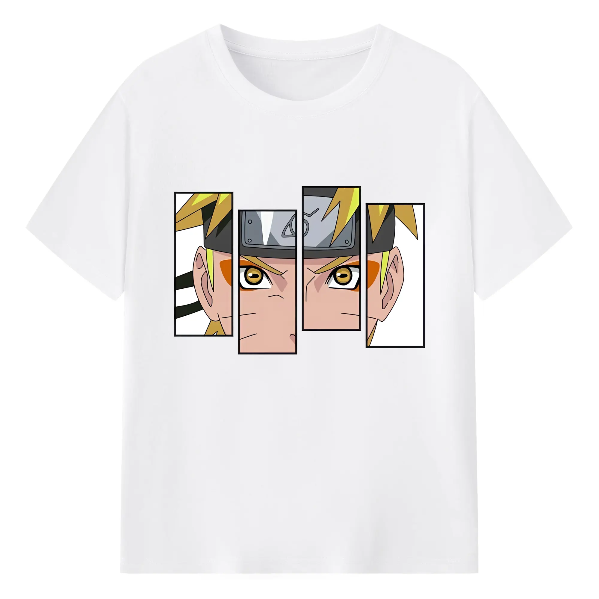 ナルト グッズ うずまき ナルト - 綿100％ 半袖Tシャツ ・ フロントプリント ・ 快適 通気性 ・ 日常使い 散歩 スポーツ用