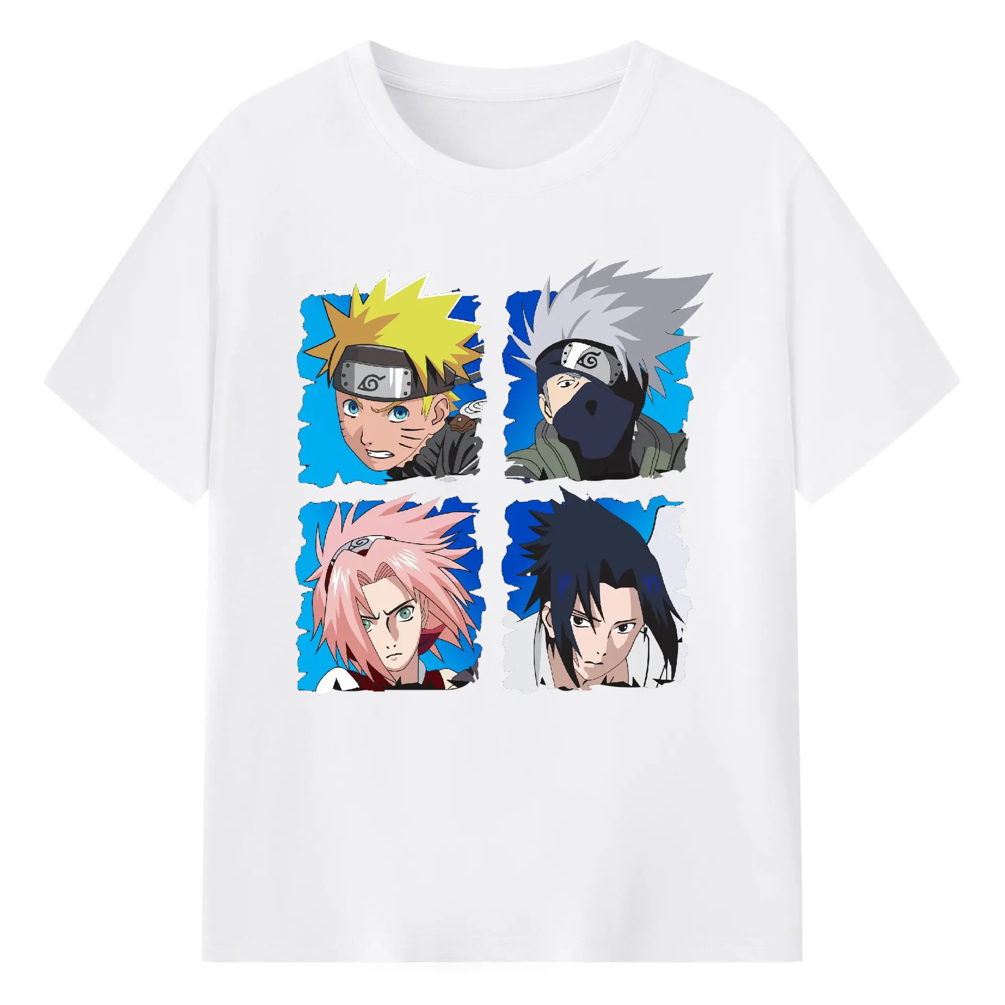 ナルト グッズ うずまき ナルト - 綿100％ 半袖Tシャツ ・ フロントプリント ・ 快適 通気性 ・ 日常使い 散歩 スポーツ用