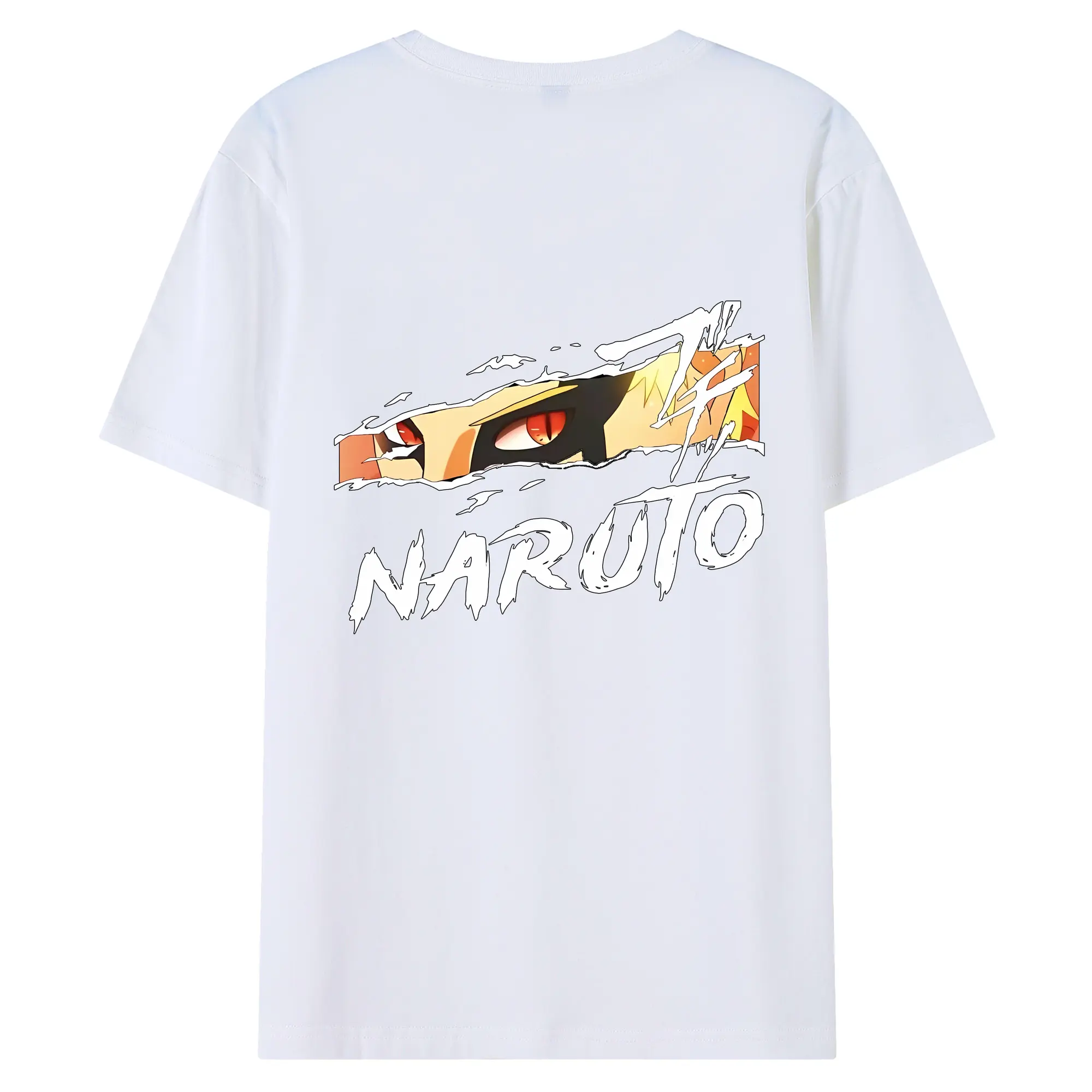 ナルト グッズ うずまき ナルト - 綿100％ 半袖Tシャツ ・ バックプリント ・ 快適 通気性 ・ 日常使い 散歩 スポーツ用