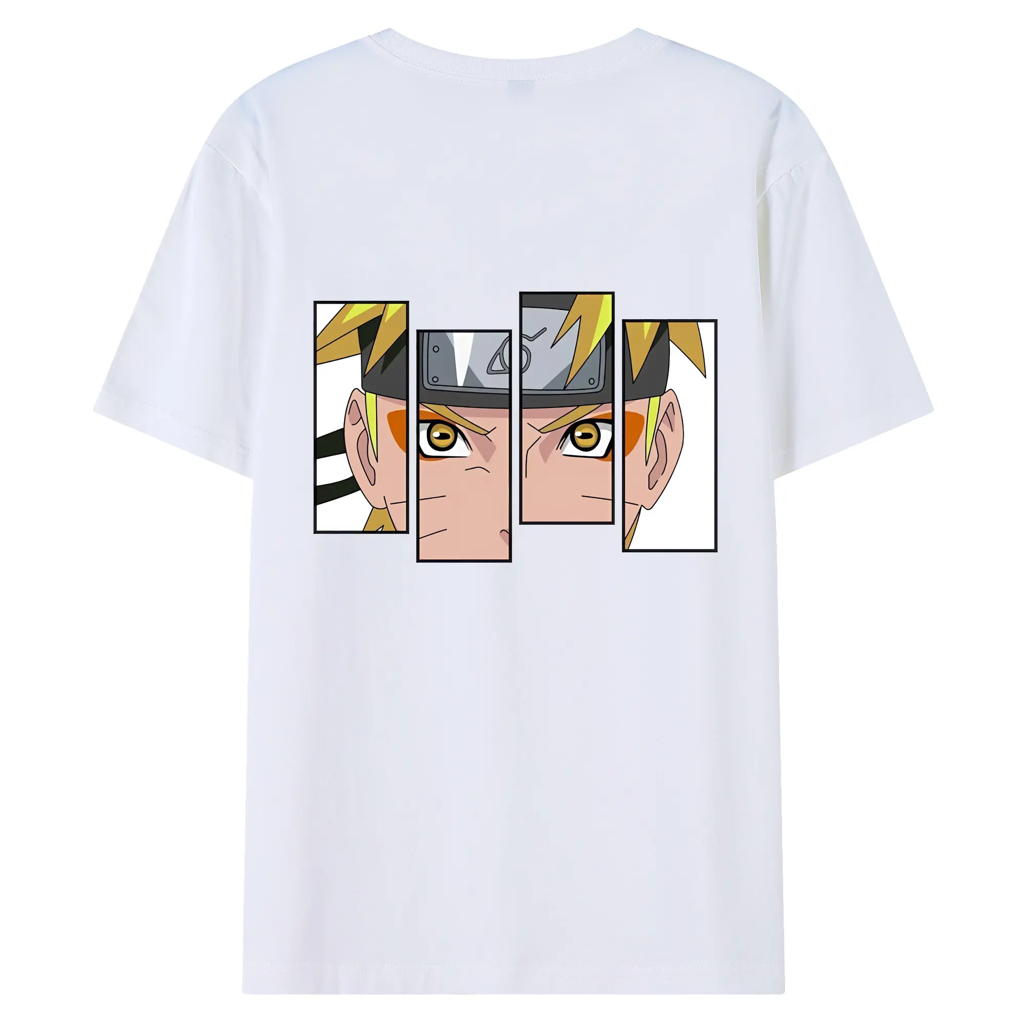 ナルト グッズ うずまき ナルト - 綿100％ 半袖Tシャツ ・ バックプリント ・ 快適 通気性 ・ 日常使い 散歩 スポーツ用