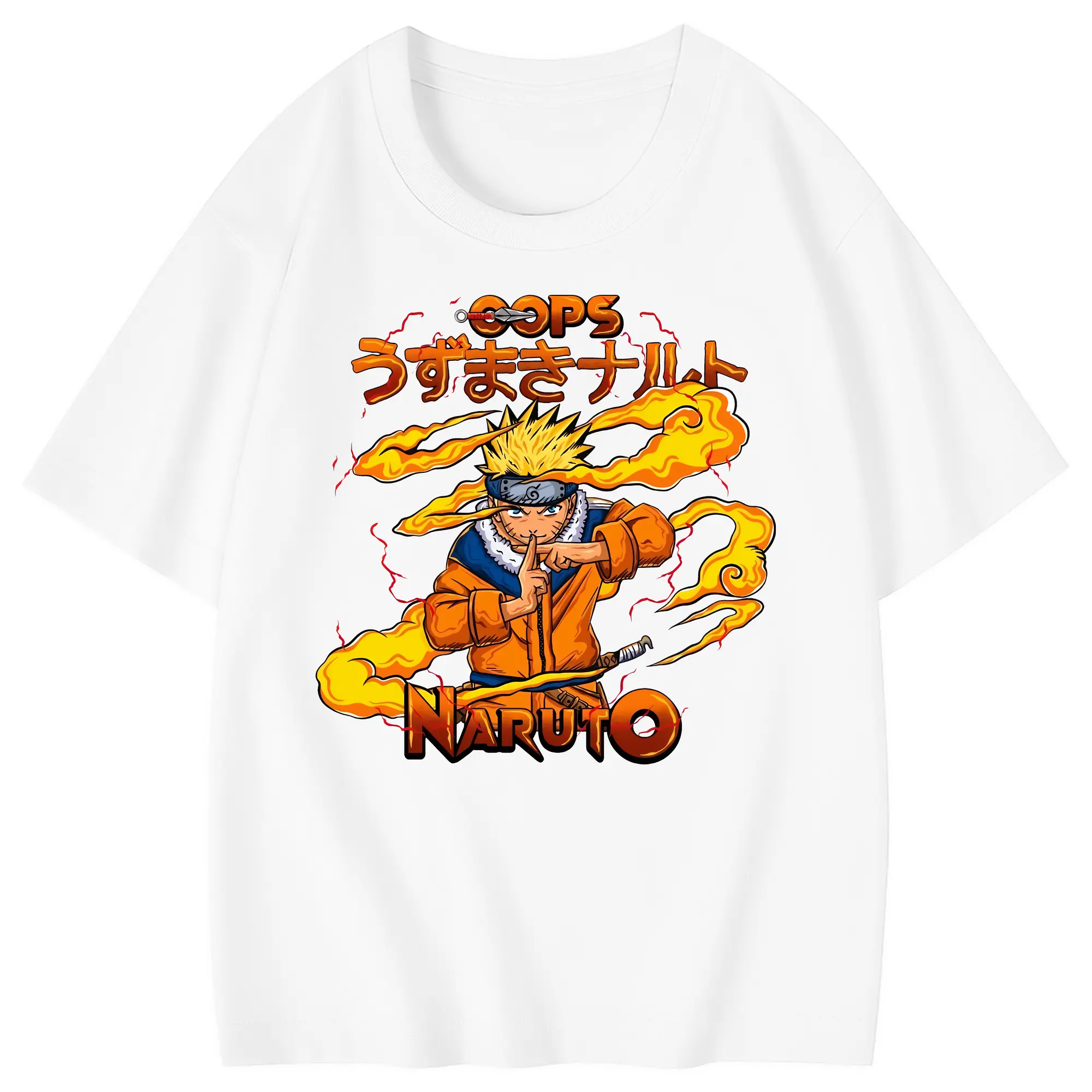 ナルト グッズ うずまき ナルト - 綿100％ キッズTシャツ ・ フロントプリント ・ 快適 通気性 ・ スポーツ カジュアル 散歩用