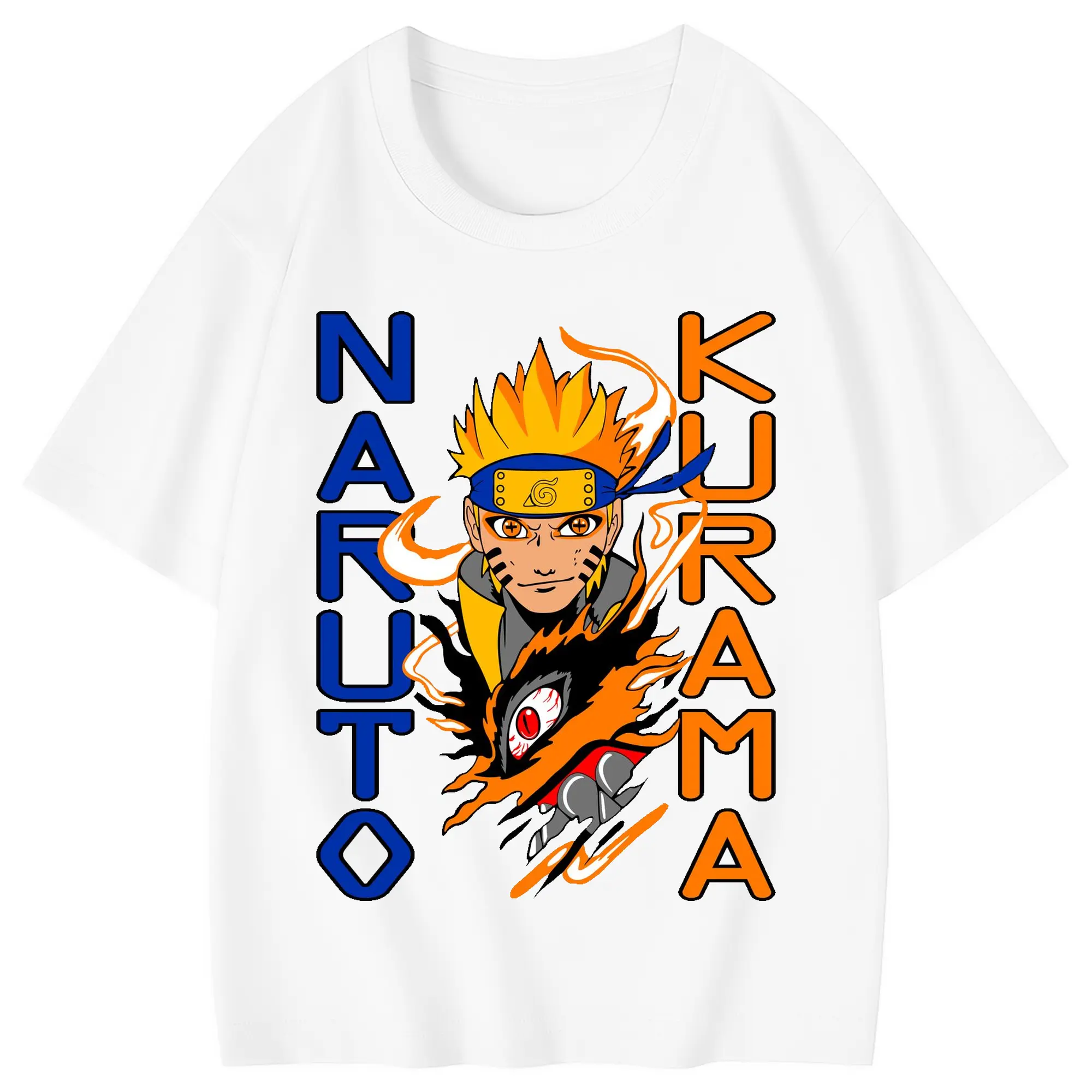 ナルト グッズ うずまき ナルト - 綿100％ キッズTシャツ ・ フロントプリント ・ 快適 通気性 ・ スポーツ カジュアル 散歩用