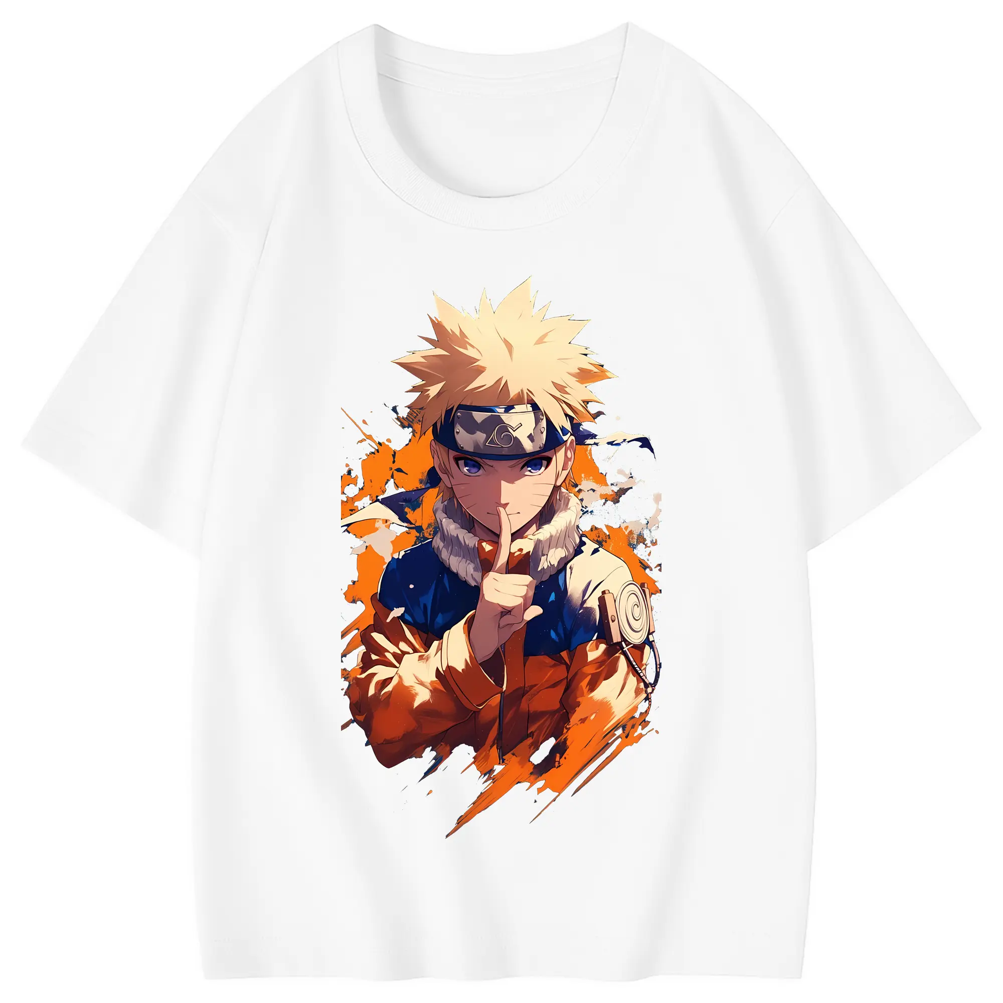 ナルト グッズ うずまき ナルト - 綿100％ キッズTシャツ ・ フロントプリント ・ 快適 通気性 ・ スポーツ カジュアル 散歩用