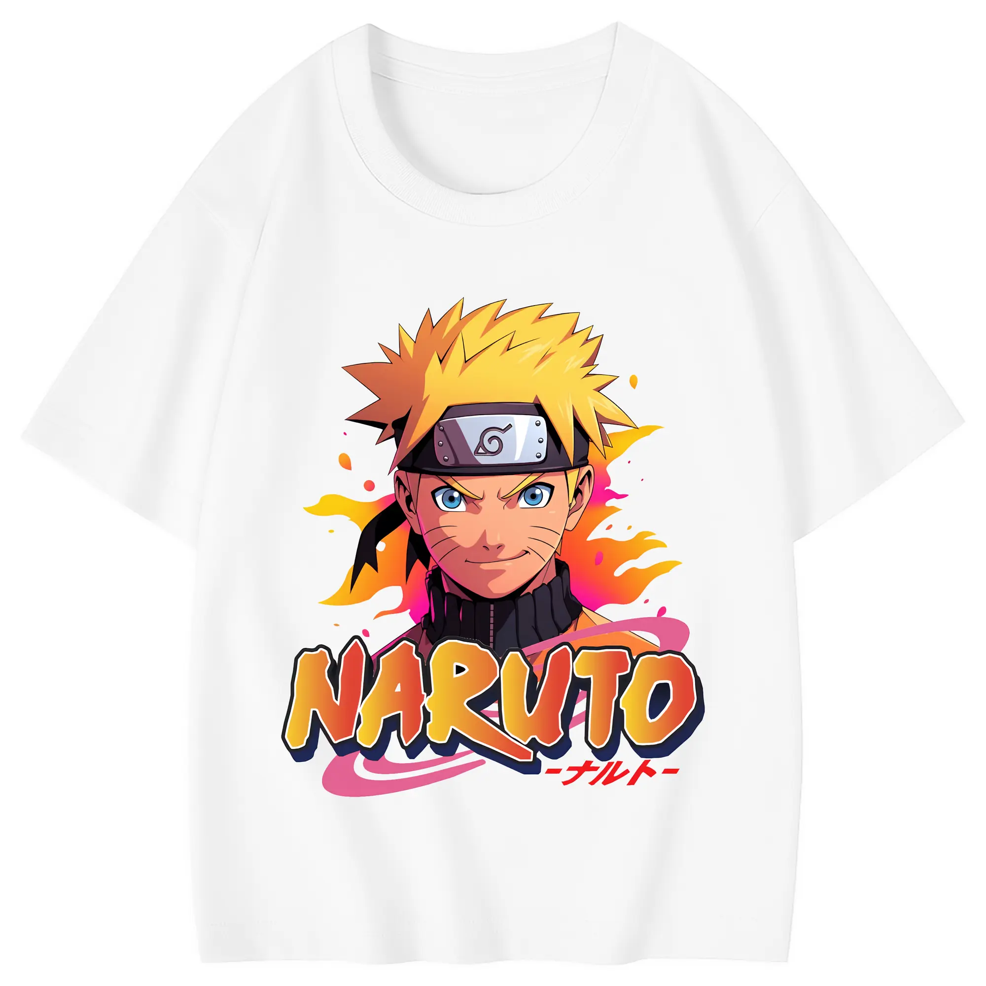 ナルト グッズ うずまき ナルト - 綿100％ キッズTシャツ ・ フロントプリント ・ 快適 通気性 ・ スポーツ カジュアル 散歩用