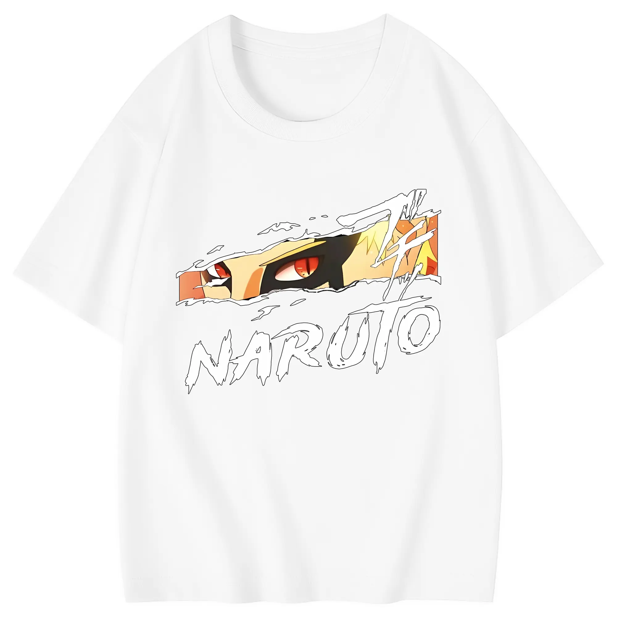 ナルト グッズ うずまき ナルト - 綿100％ キッズTシャツ ・ フロントプリント ・ 快適 通気性 ・ スポーツ カジュアル 散歩用