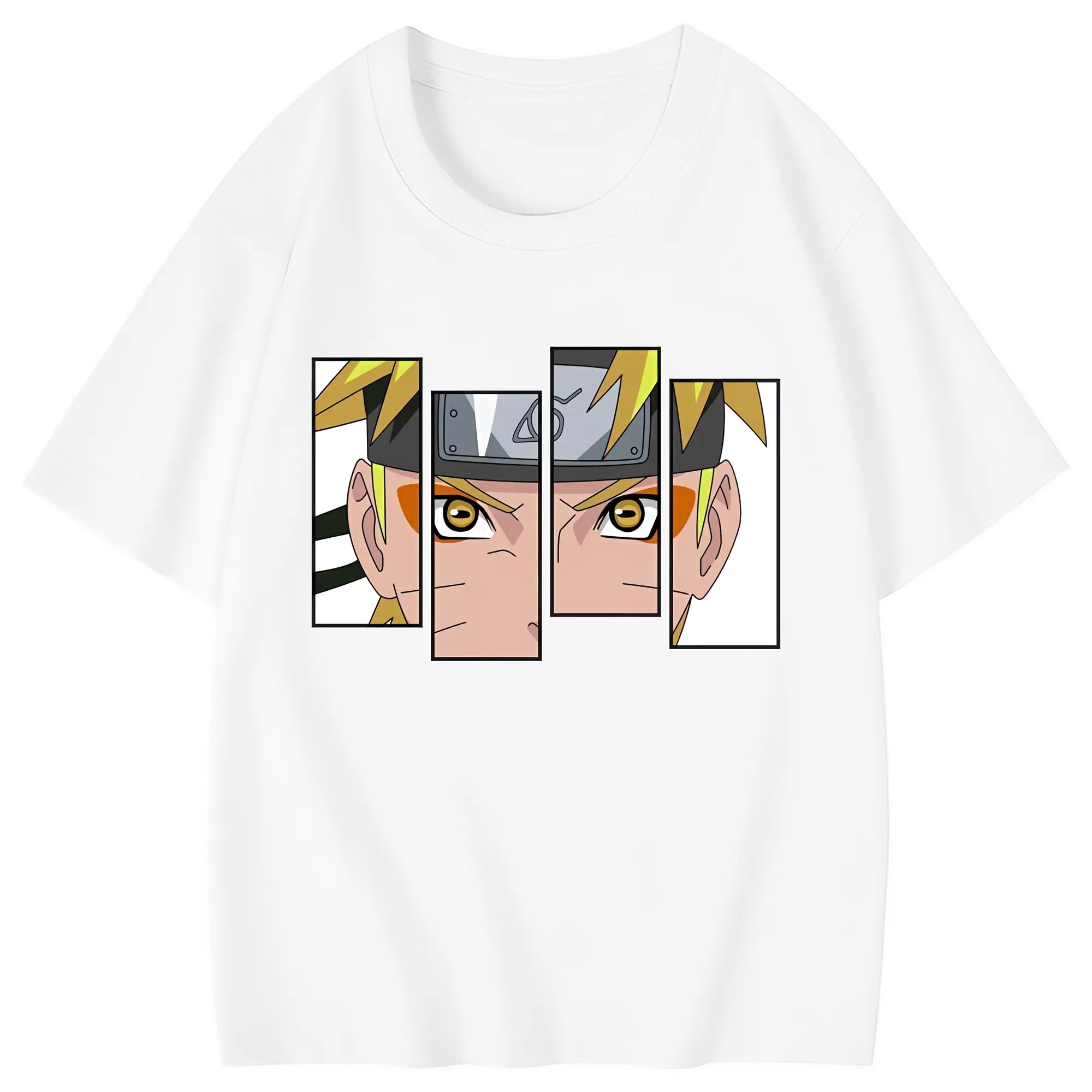 ナルト グッズ うずまき ナルト - 綿100％ キッズTシャツ ・ フロントプリント ・ 快適 通気性 ・ スポーツ カジュアル 散歩用