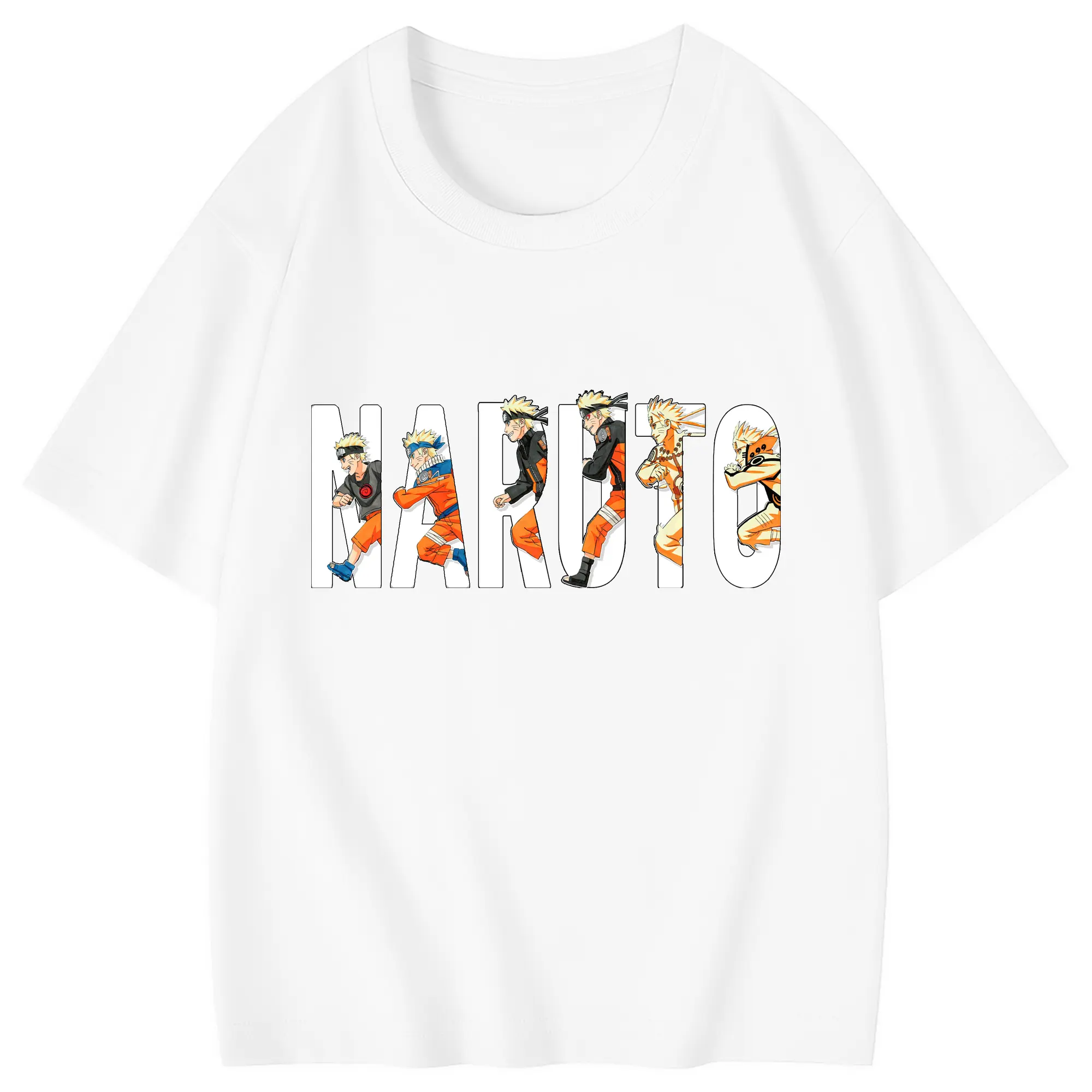 ナルト グッズ うずまき ナルト - 綿100％ キッズTシャツ ・ フロントプリント ・ 快適 通気性 ・ スポーツ カジュアル 散歩用