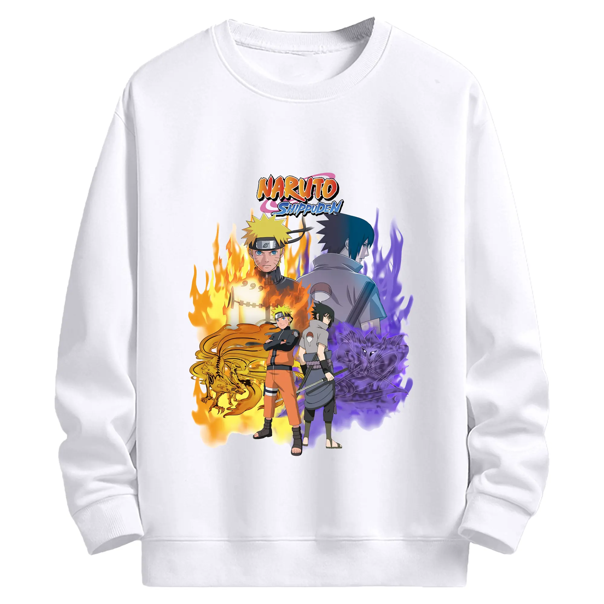 ナルト グッズ うずまき ナルト - 高品質 クルーネック スウェット ・ コットン59％ ポリエステル41％ ・ ユニセックス 長袖 トレーナー ・ カジュアル デイリー スポーツ 散歩用