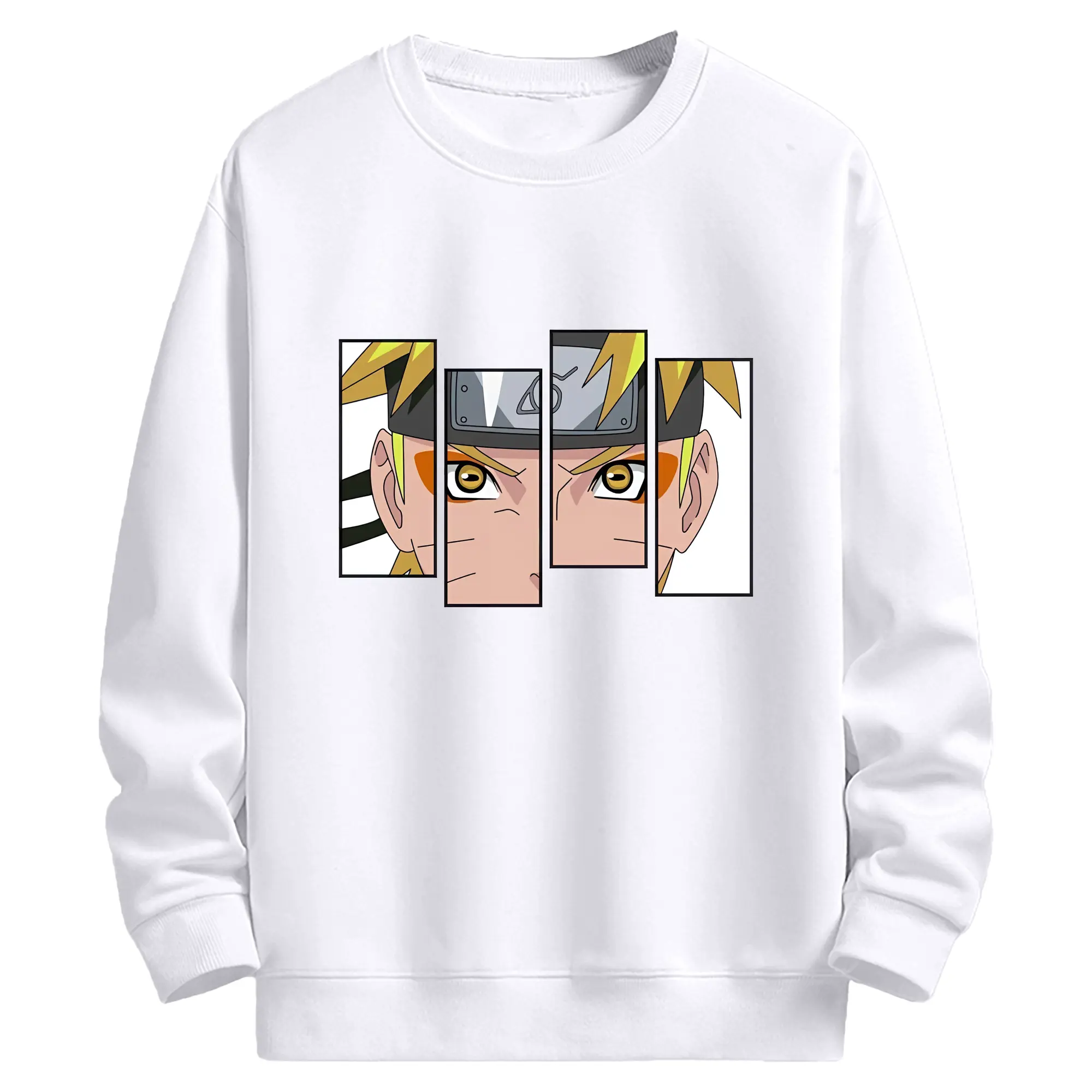 ナルト グッズ うずまき ナルト - 高品質 クルーネック スウェット ・ コットン59％ ポリエステル41％ ・ ユニセックス 長袖 トレーナー ・ カジュアル デイリー スポーツ 散歩用