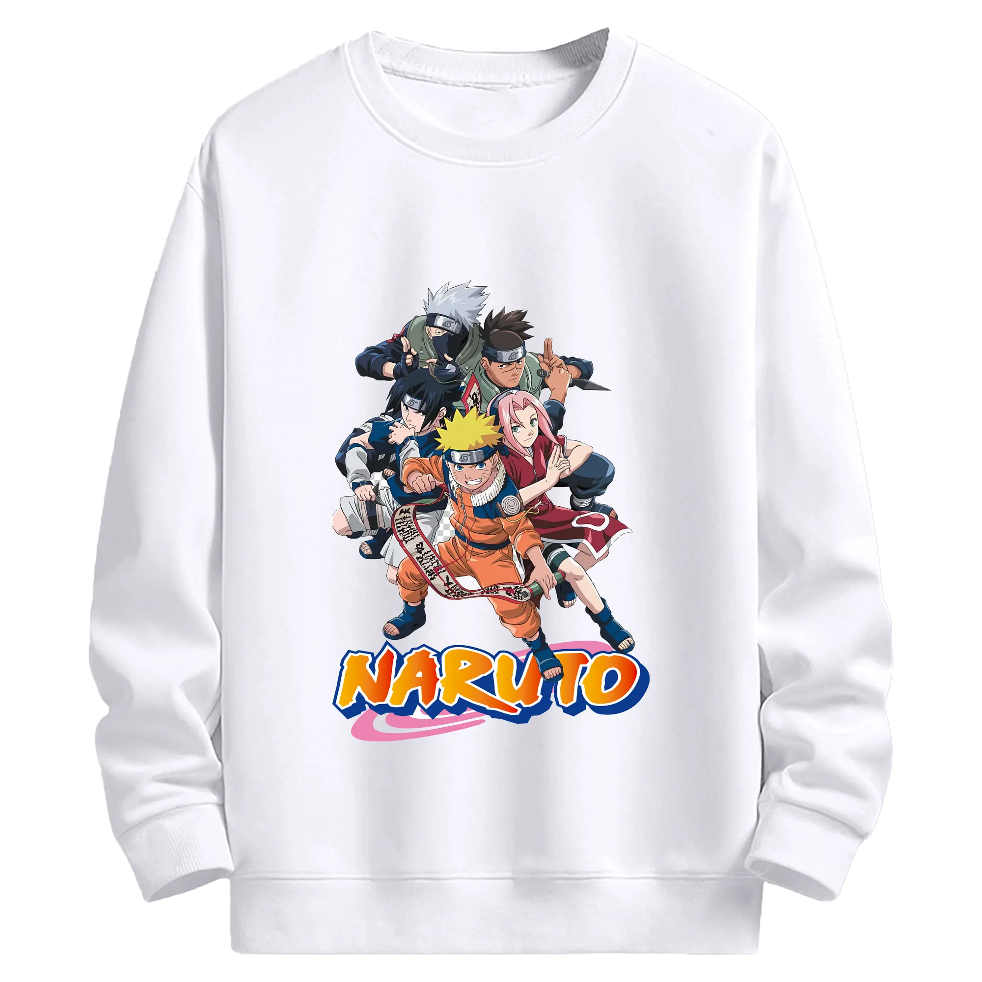ナルト グッズ うずまき ナルト - 高品質 クルーネック スウェット ・ コットン59％ ポリエステル41％ ・ ユニセックス 長袖 トレーナー ・ カジュアル デイリー スポーツ 散歩用