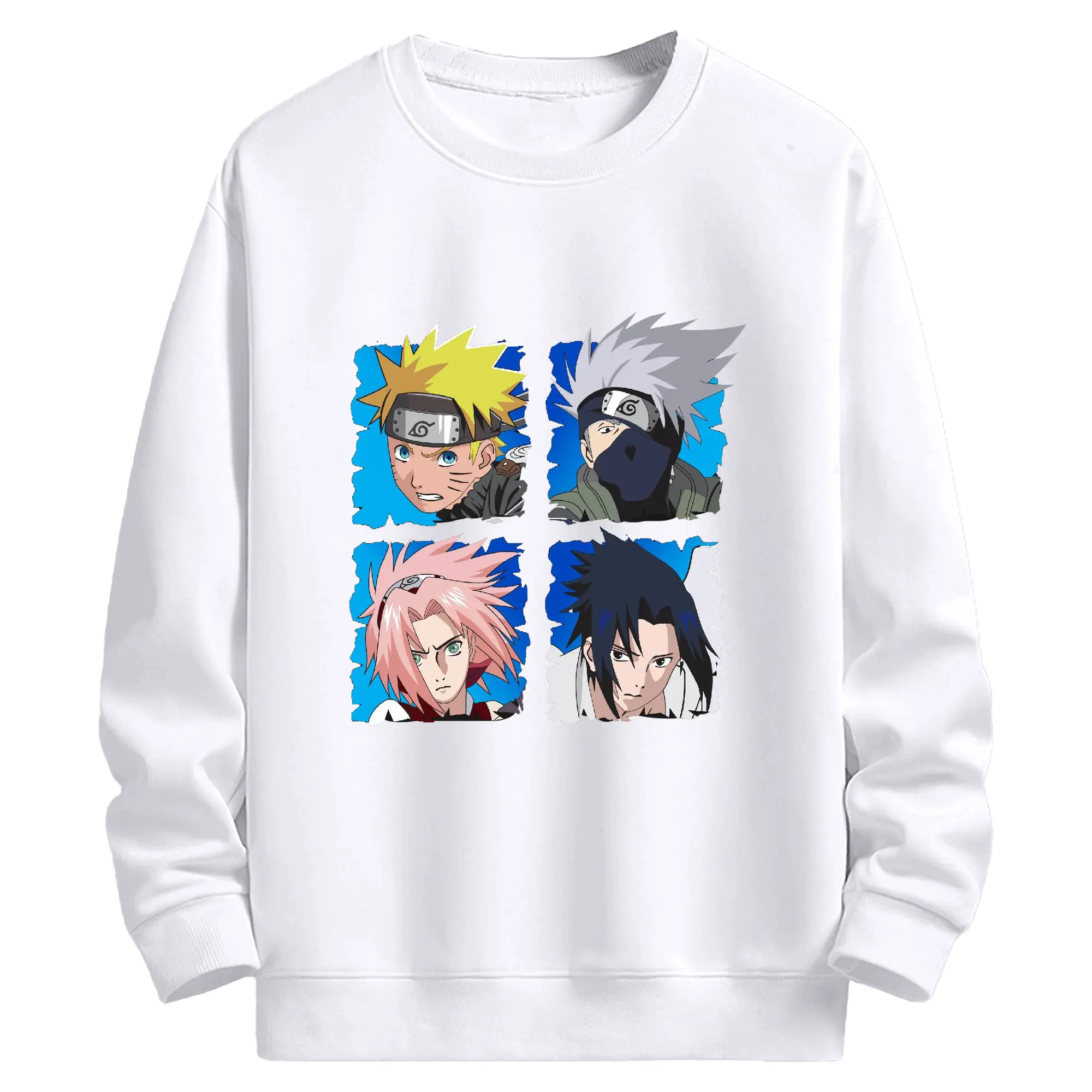 ナルト グッズ うずまき ナルト - 高品質 クルーネック スウェット ・ コットン59％ ポリエステル41％ ・ ユニセックス 長袖 トレーナー ・ カジュアル デイリー スポーツ 散歩用