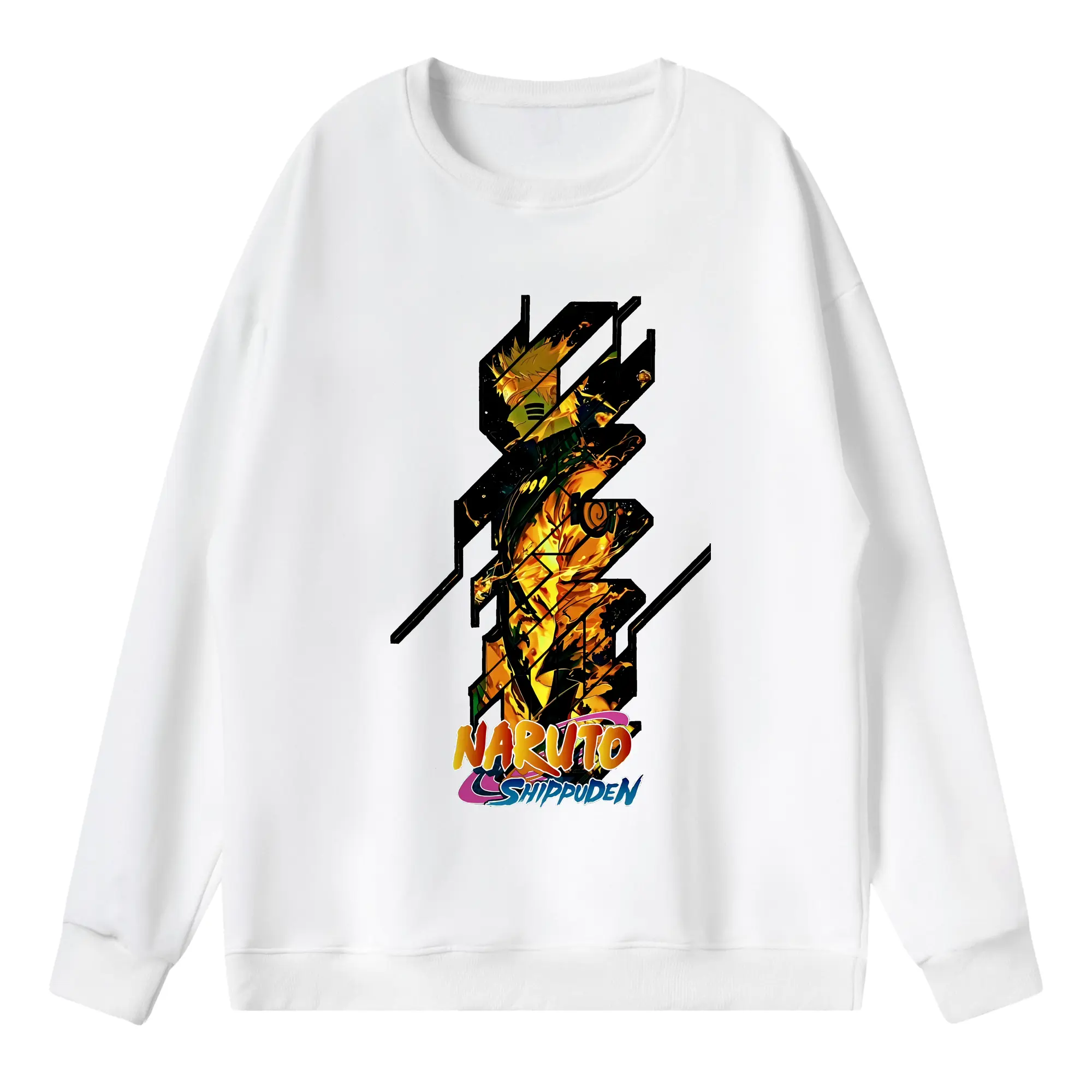 ナルト グッズ うずまき ナルト - 薄手 クルーネック スウェット 裏毛260g · ポリエステル 春秋向け カジュアル 男女兼用 · トレーナー デイリー スポーツ 散歩に最適