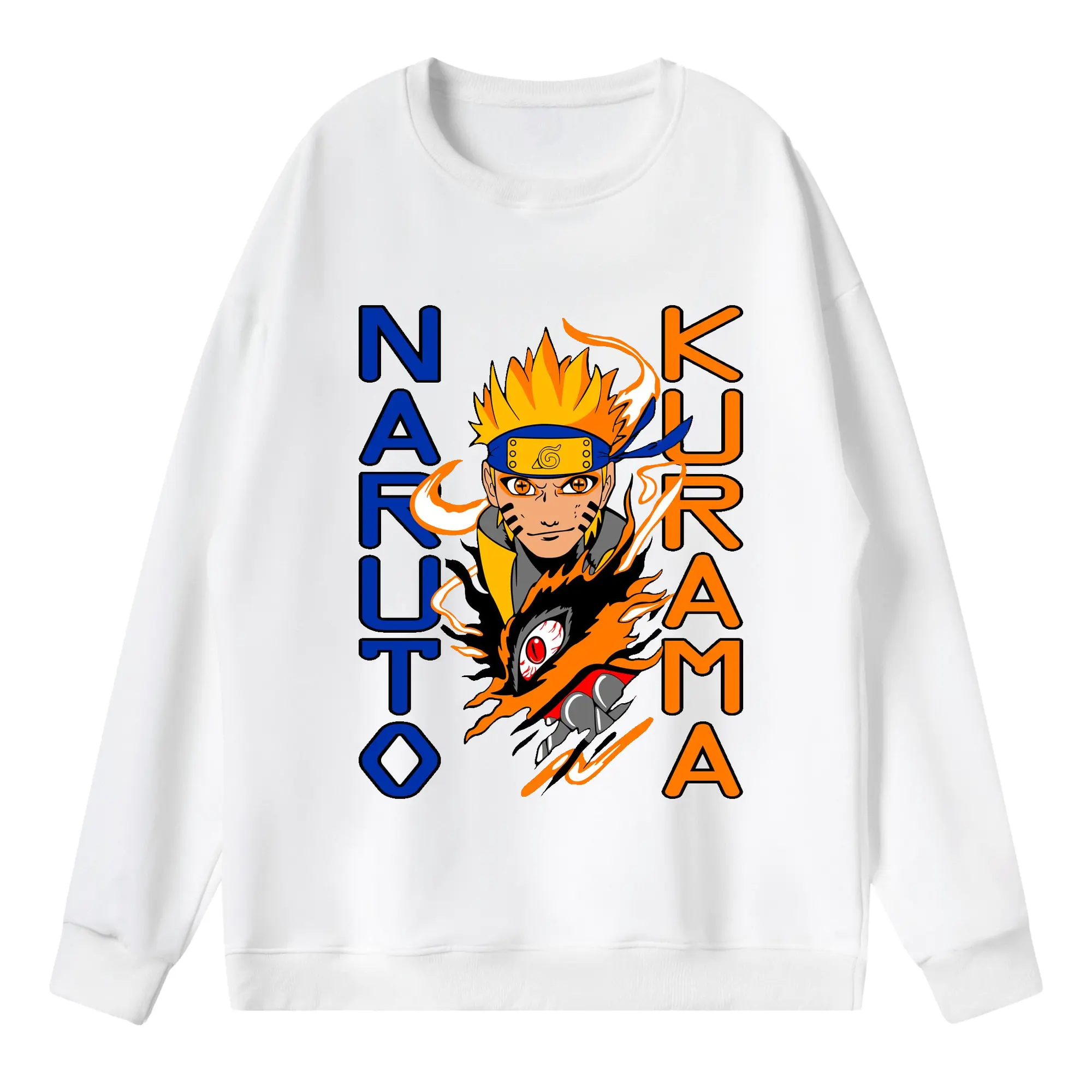 ナルト グッズ うずまき ナルト - 薄手 クルーネック スウェット 裏毛260g · ポリエステル 春秋向け カジュアル 男女兼用 · トレーナー デイリー スポーツ 散歩に最適