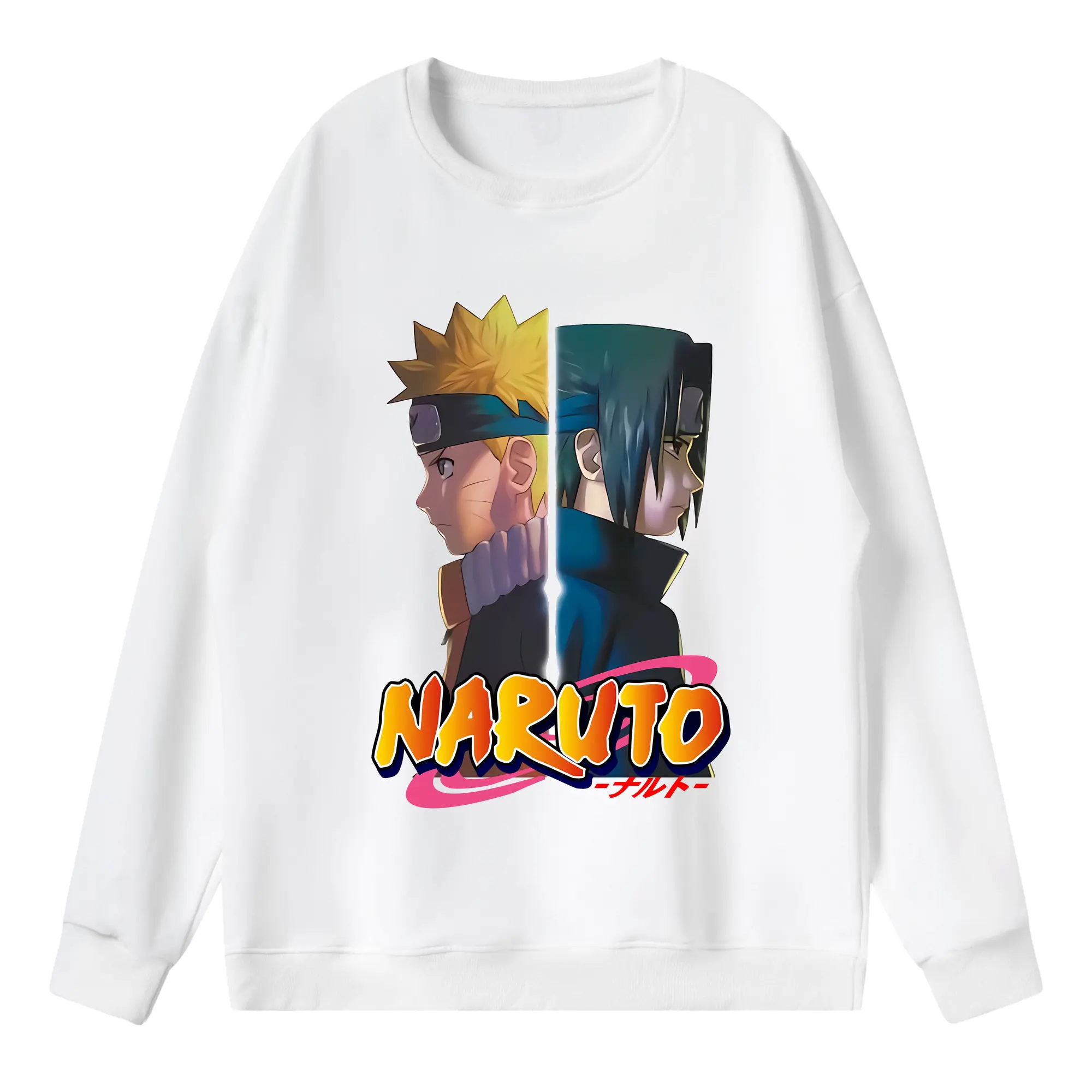 ナルト グッズ うずまき ナルト - 薄手 クルーネック スウェット 裏毛260g · ポリエステル 春秋向け カジュアル 男女兼用 · トレーナー デイリー スポーツ 散歩に最適