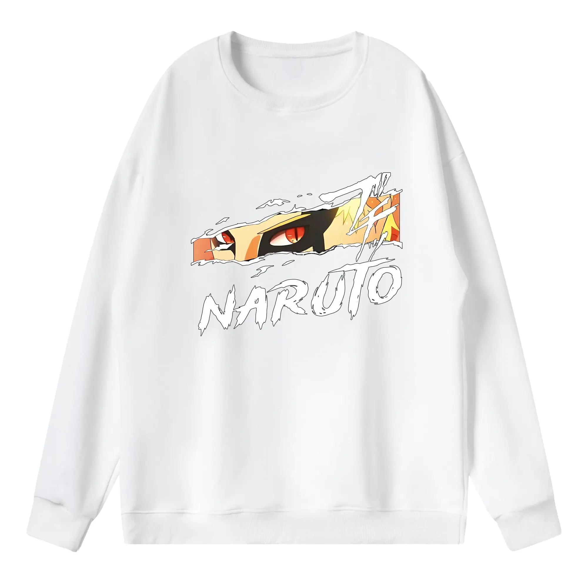 ナルト グッズ うずまき ナルト - 薄手 クルーネック スウェット 裏毛260g · ポリエステル 春秋向け カジュアル 男女兼用 · トレーナー デイリー スポーツ 散歩に最適
