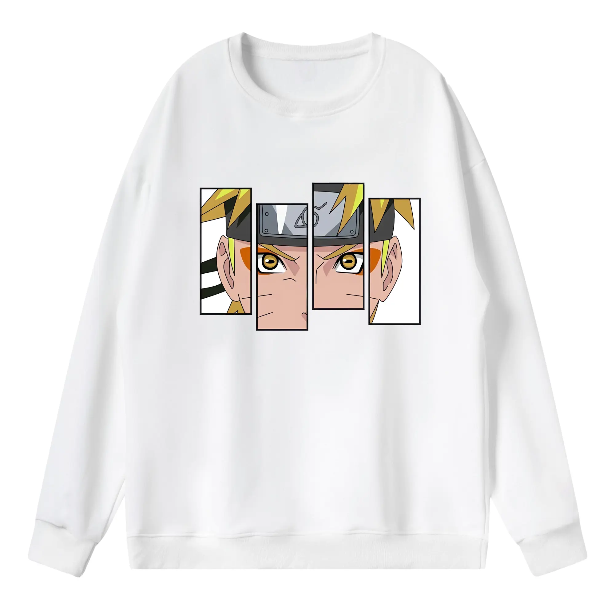 ナルト グッズ うずまき ナルト - 薄手 クルーネック スウェット 裏毛260g · ポリエステル 春秋向け カジュアル 男女兼用 · トレーナー デイリー スポーツ 散歩に最適