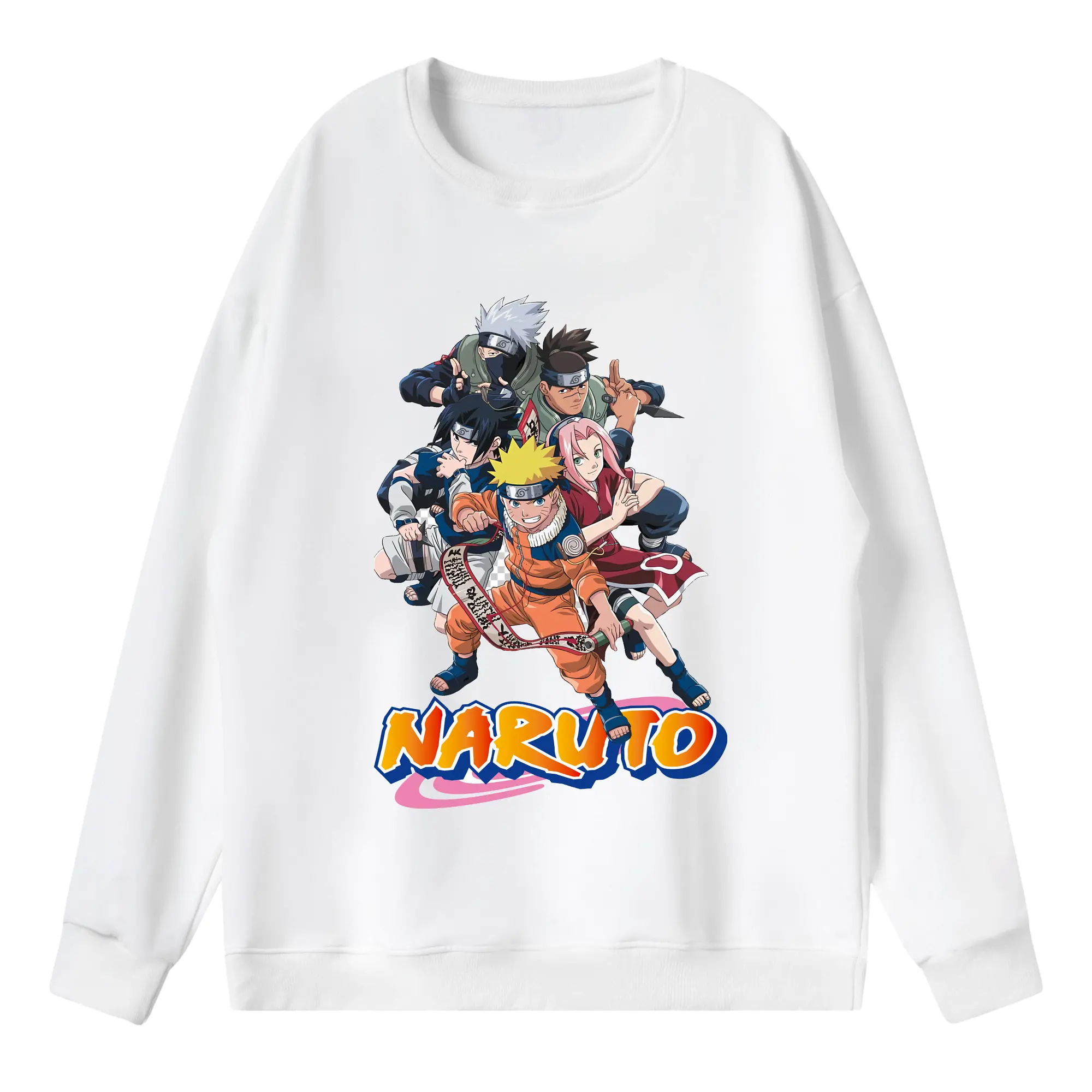 ナルト グッズ うずまき ナルト - 薄手 クルーネック スウェット 裏毛260g · ポリエステル 春秋向け カジュアル 男女兼用 · トレーナー デイリー スポーツ 散歩に最適