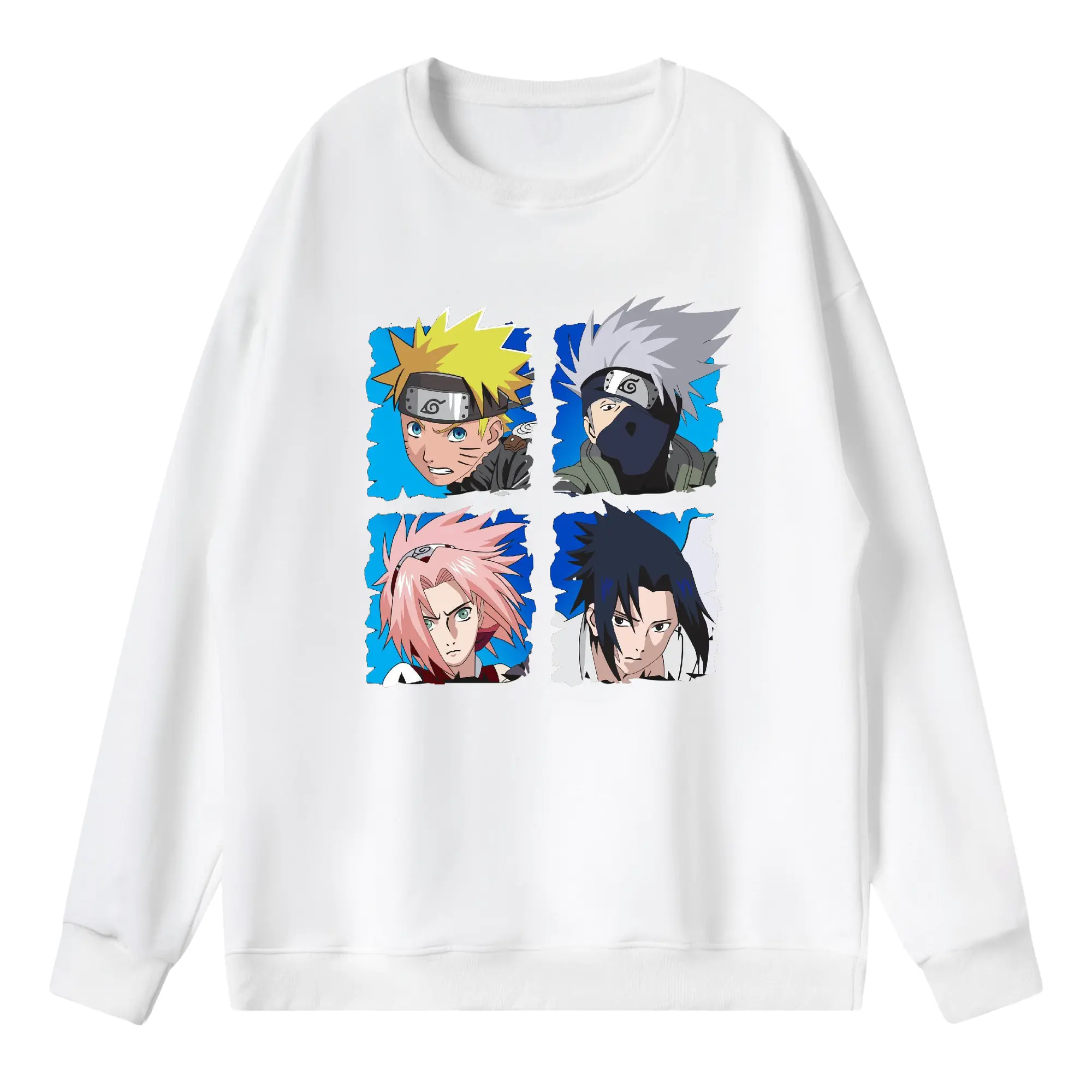 ナルト グッズ うずまき ナルト - 薄手 クルーネック スウェット 裏毛260g · ポリエステル 春秋向け カジュアル 男女兼用 · トレーナー デイリー スポーツ 散歩に最適