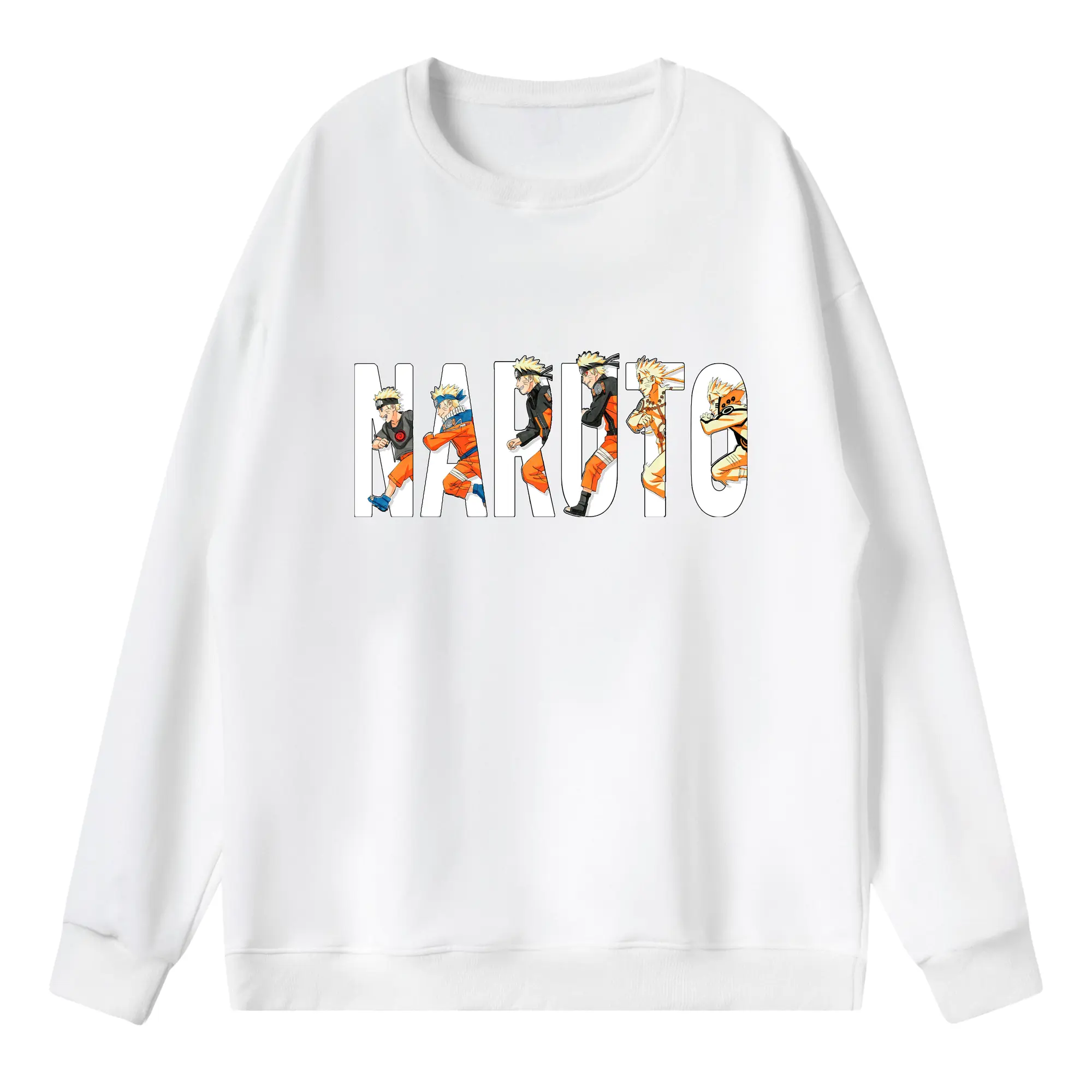 ナルト グッズ うずまき ナルト - 薄手 クルーネック スウェット 裏毛260g · ポリエステル 春秋向け カジュアル 男女兼用 · トレーナー デイリー スポーツ 散歩に最適